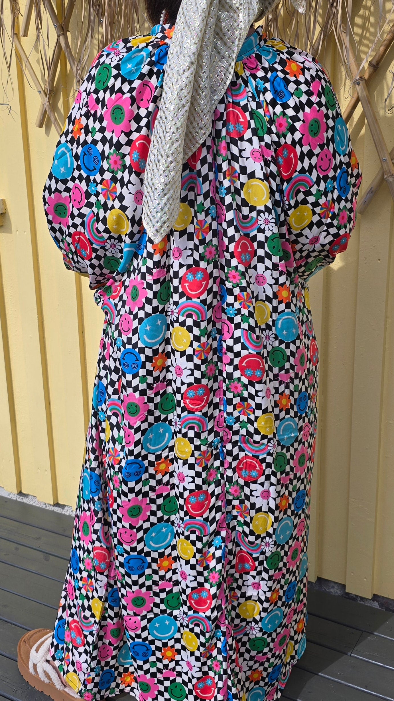 Smiley kjole multicolor