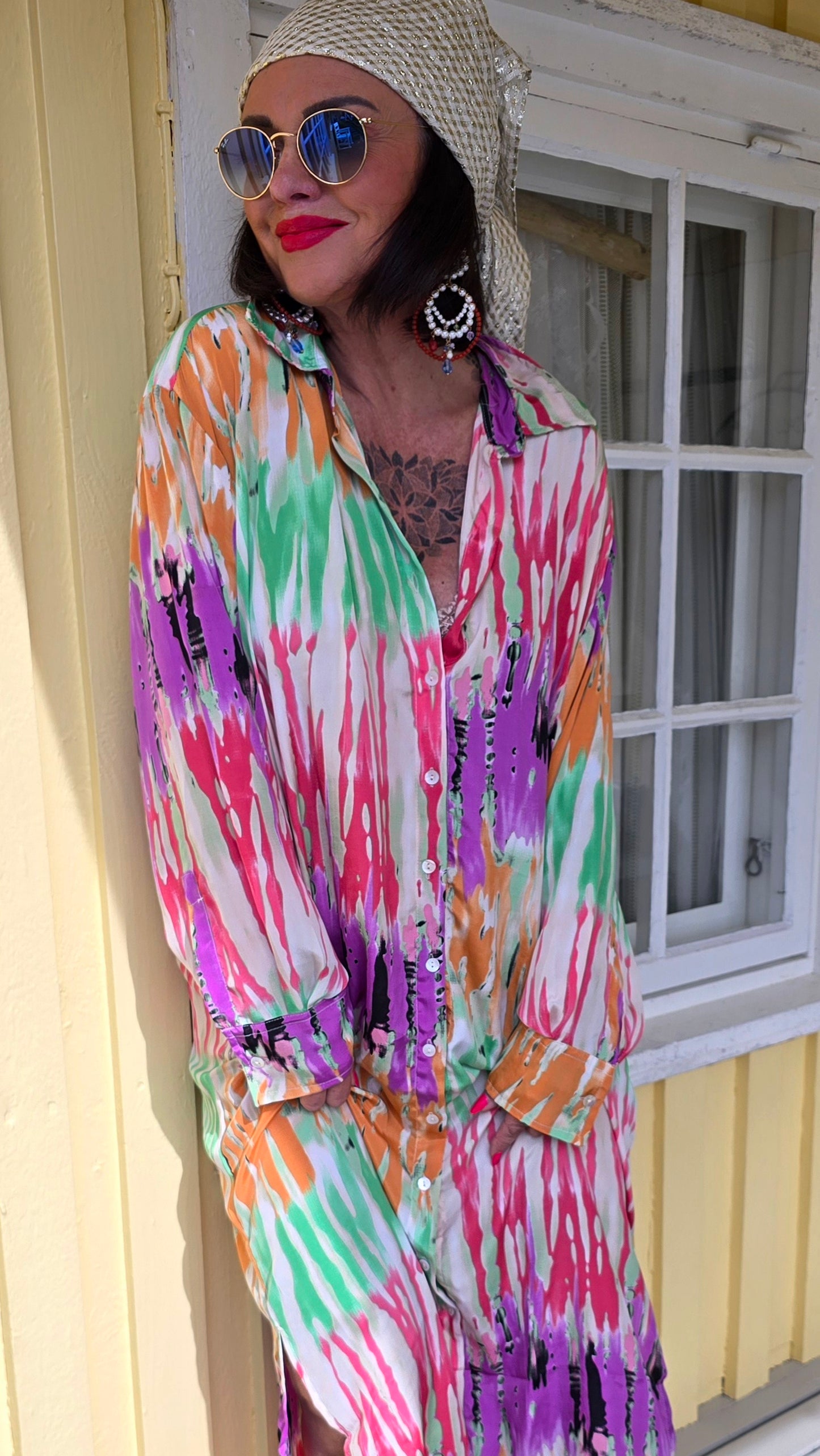 Gloria kjole multicolor