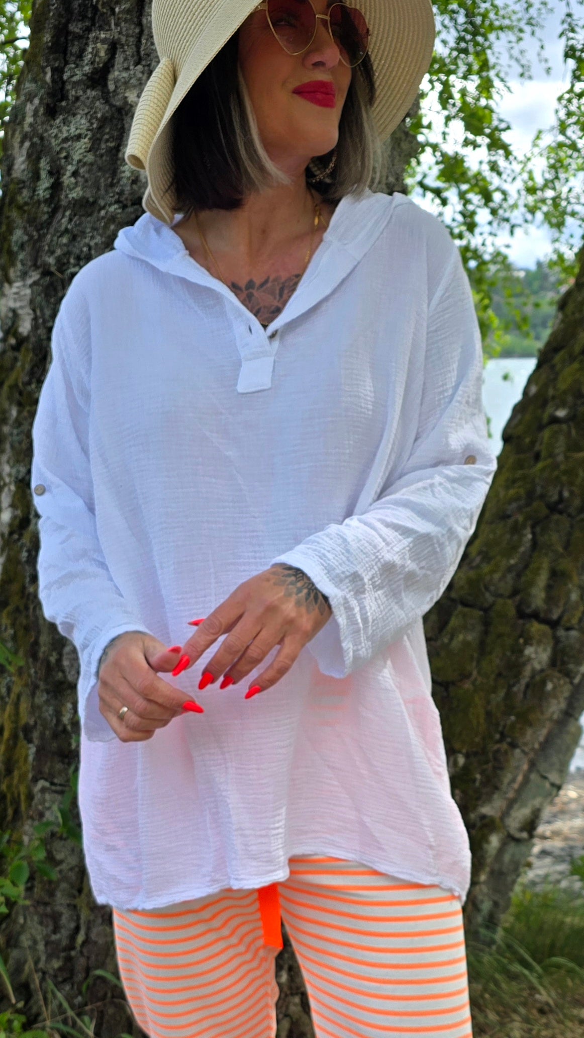 Jessica hette bluse hvit