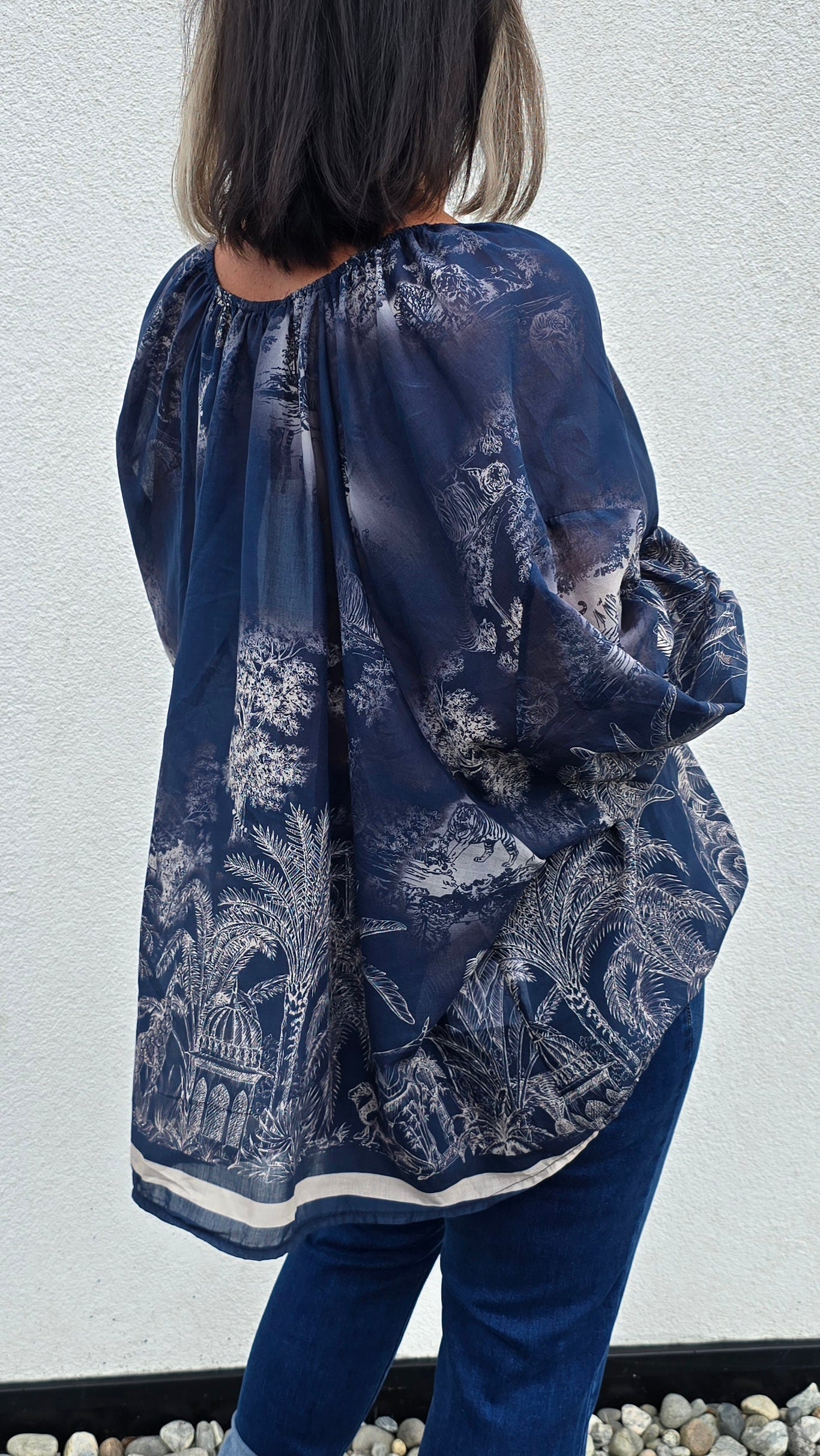 Stina bluse navy