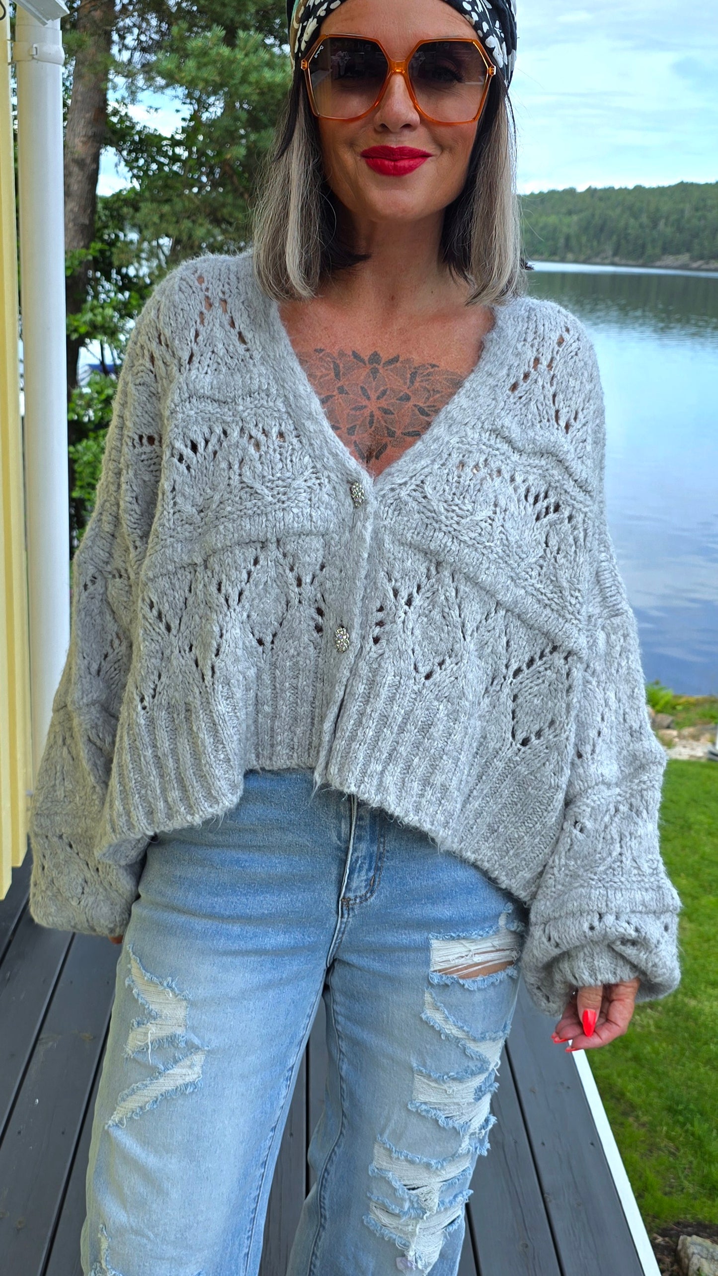 Millie kardigan jakke grå