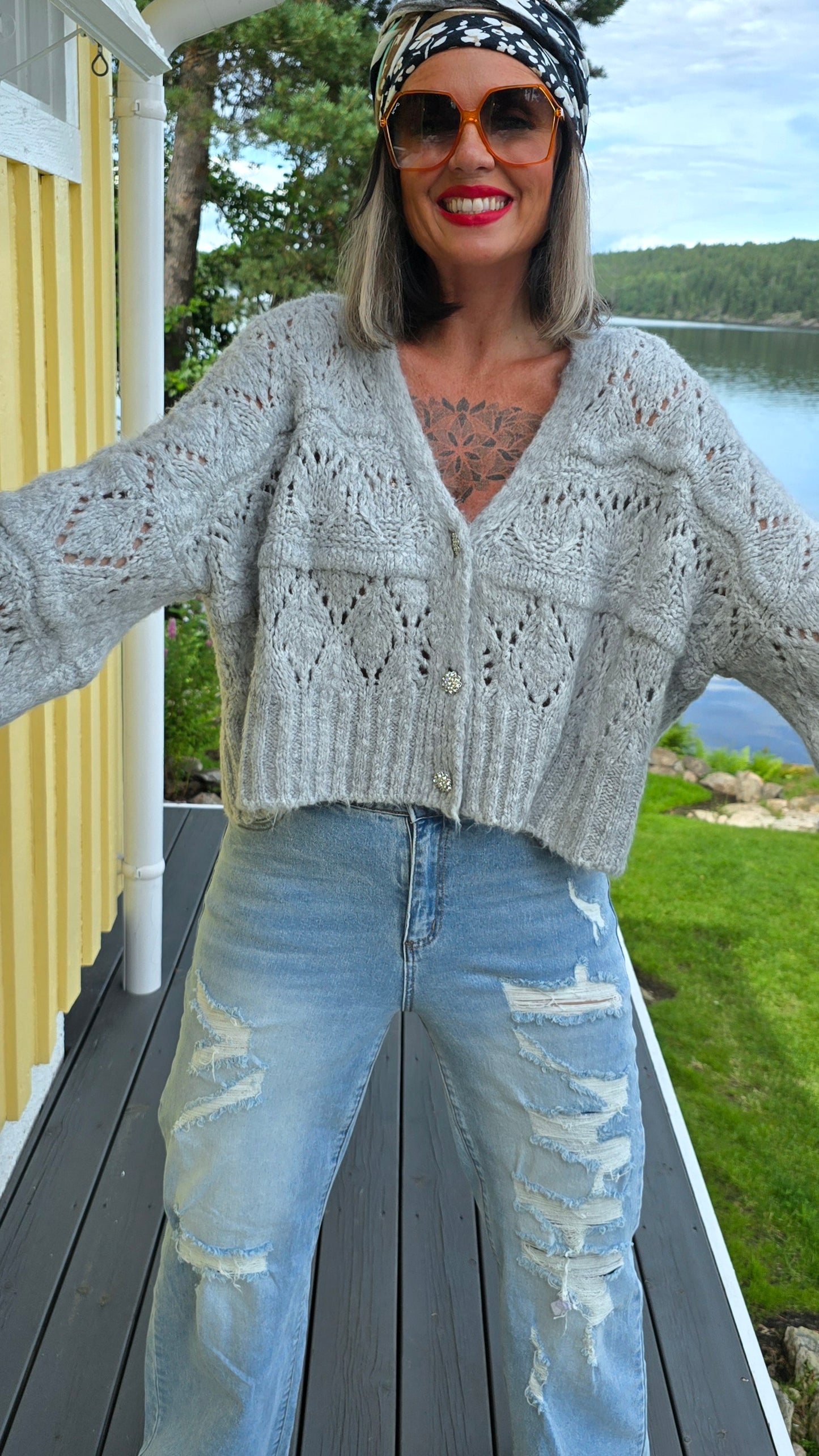 Millie kardigan jakke grå