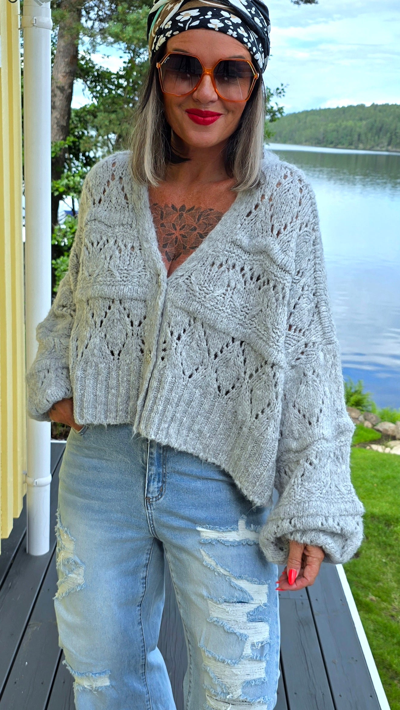 Millie kardigan jakke grå