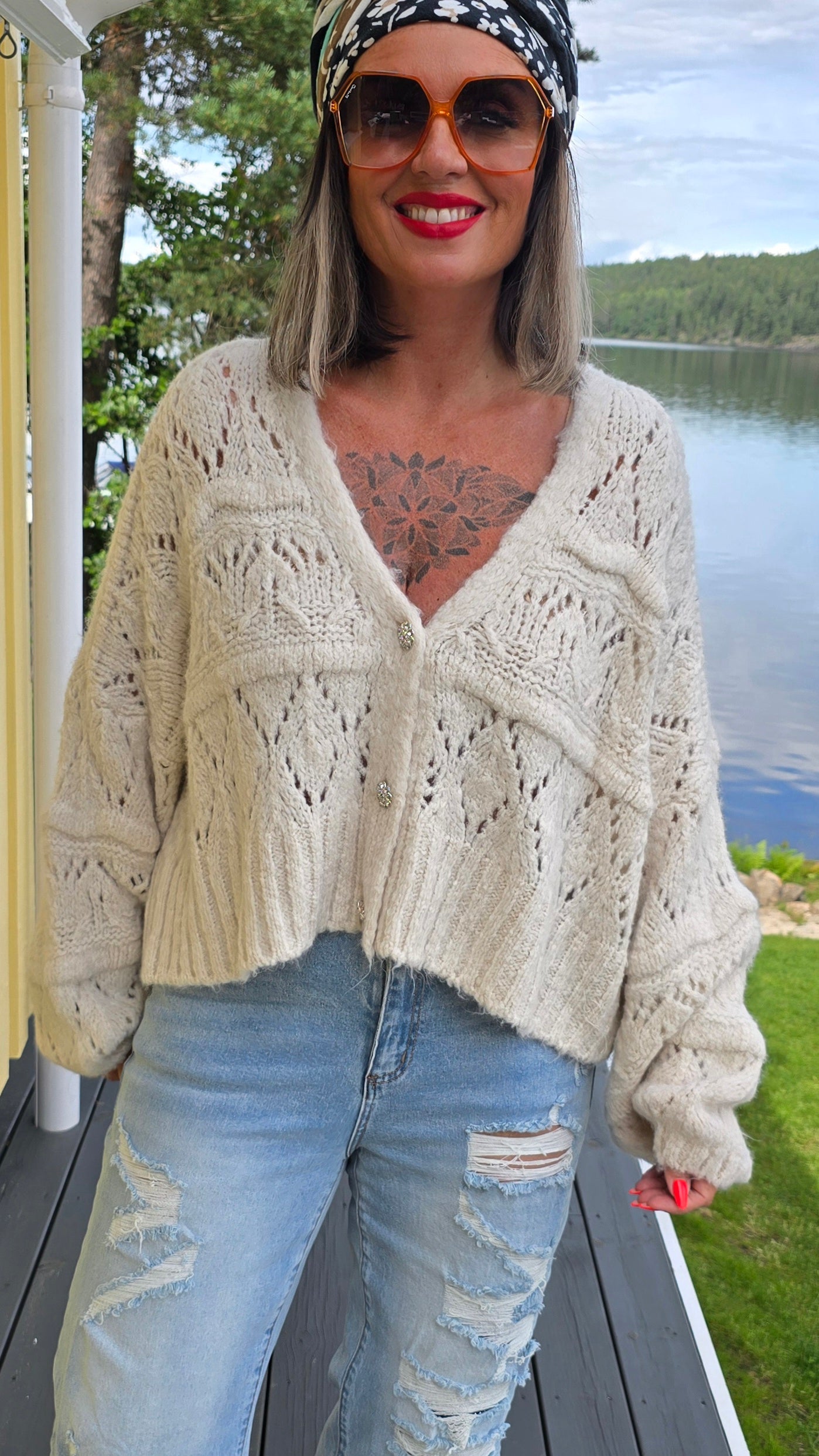 Millie kardigan jakke beige