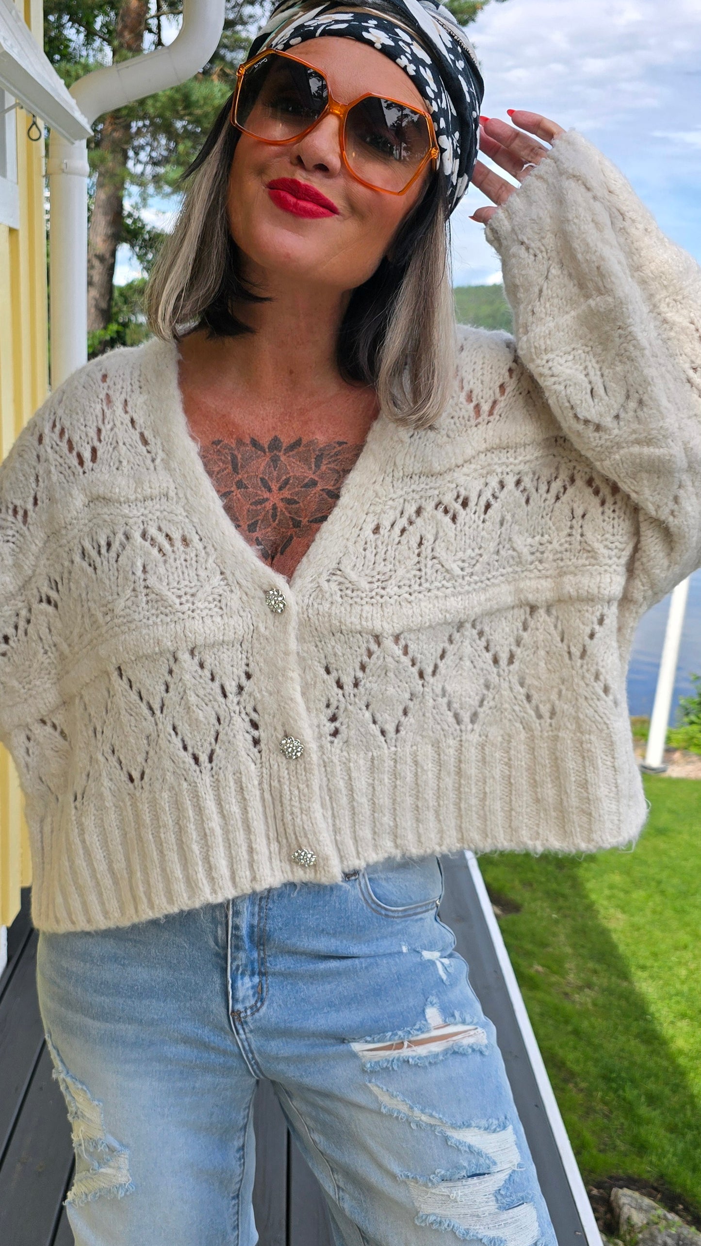 Millie kardigan jakke beige