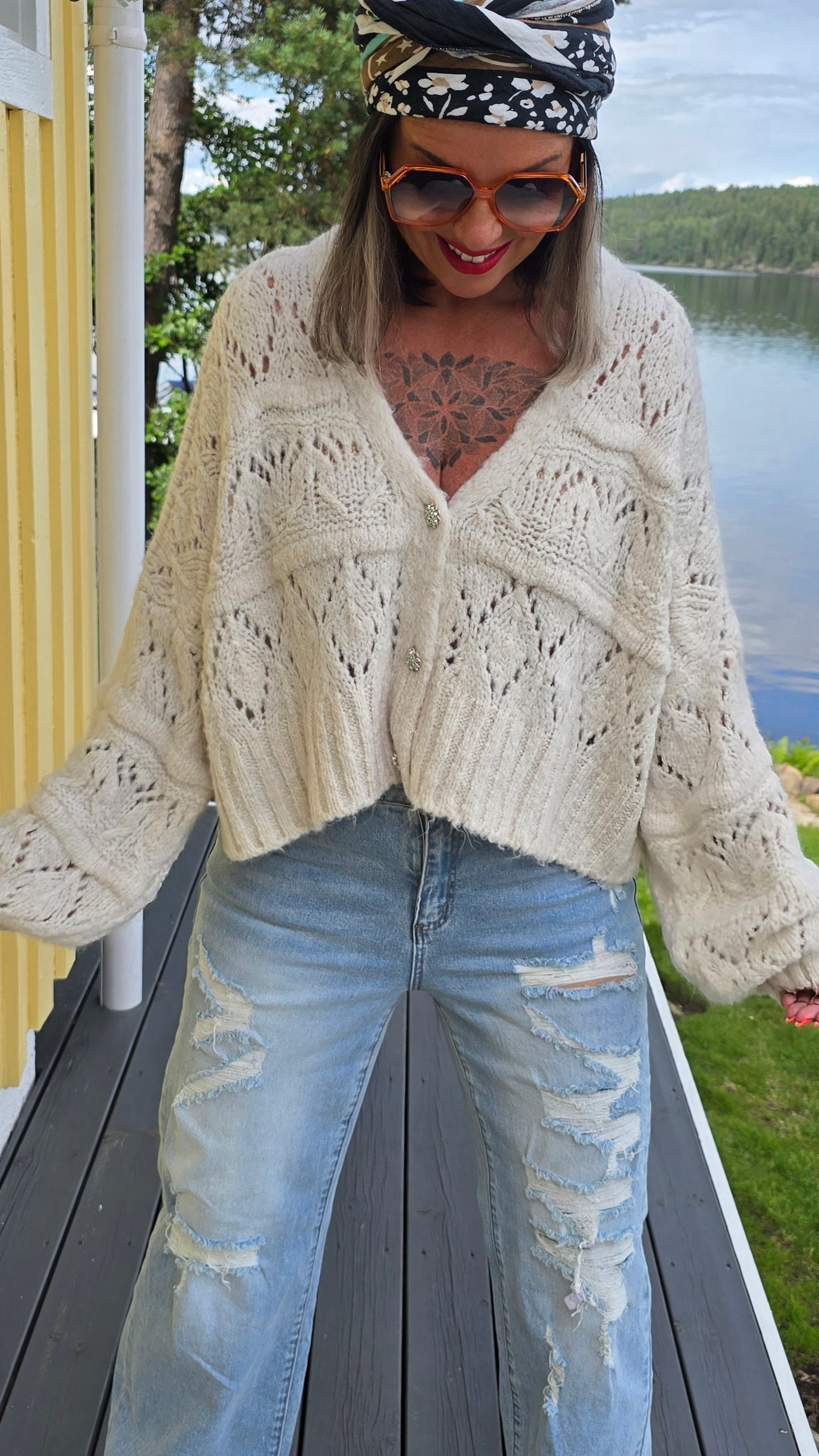 Millie kardigan jakke beige