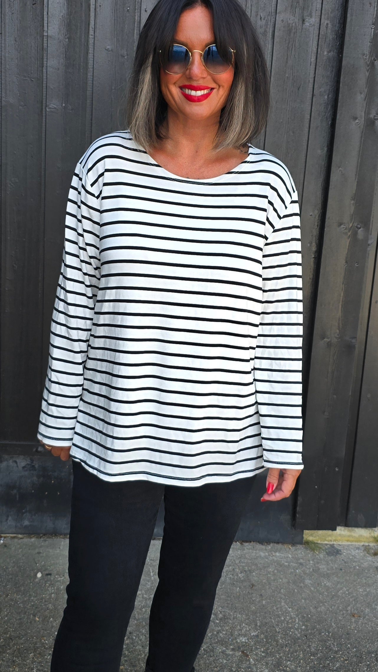 Enya topp med striper