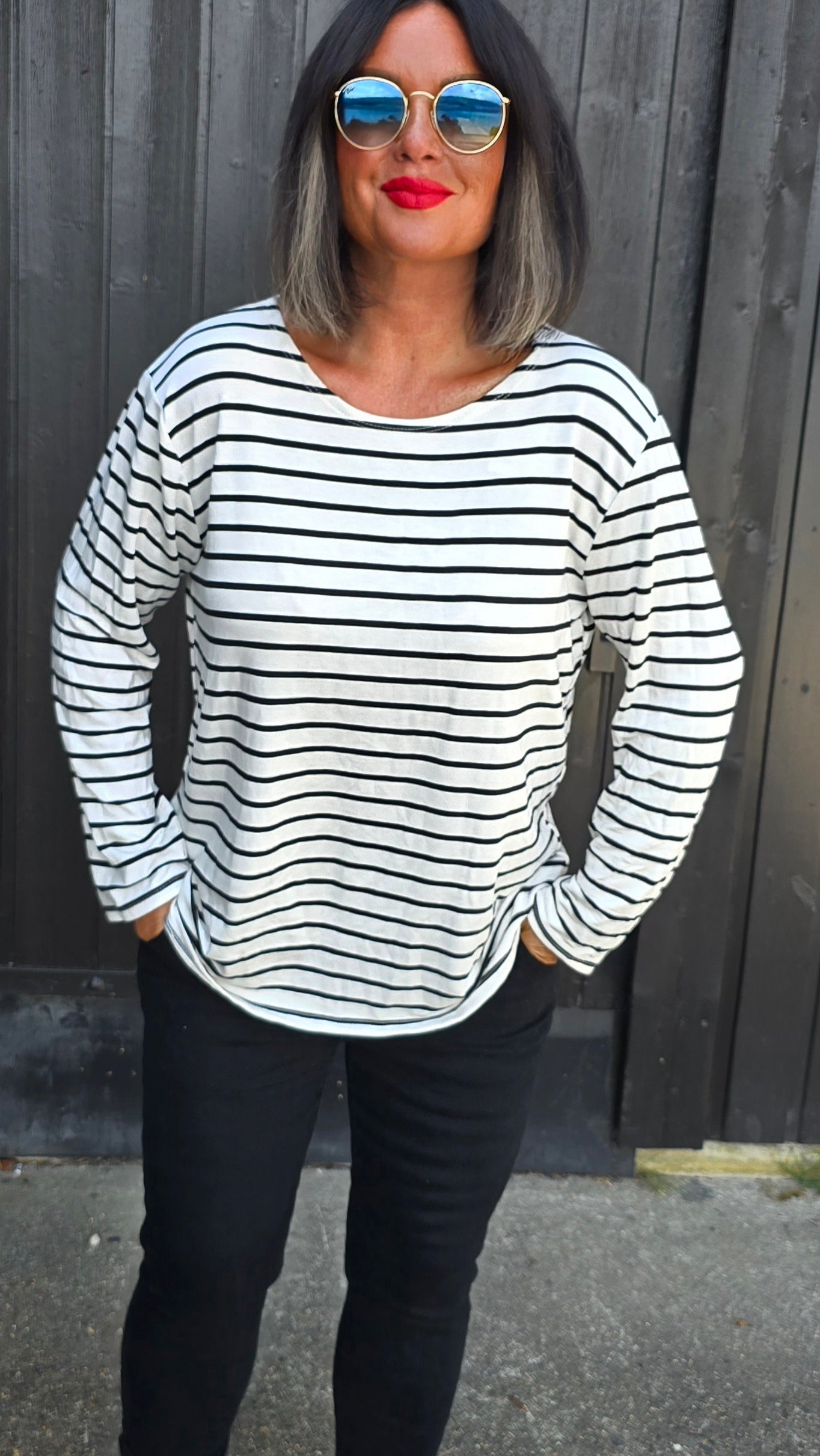 Enya topp med striper
