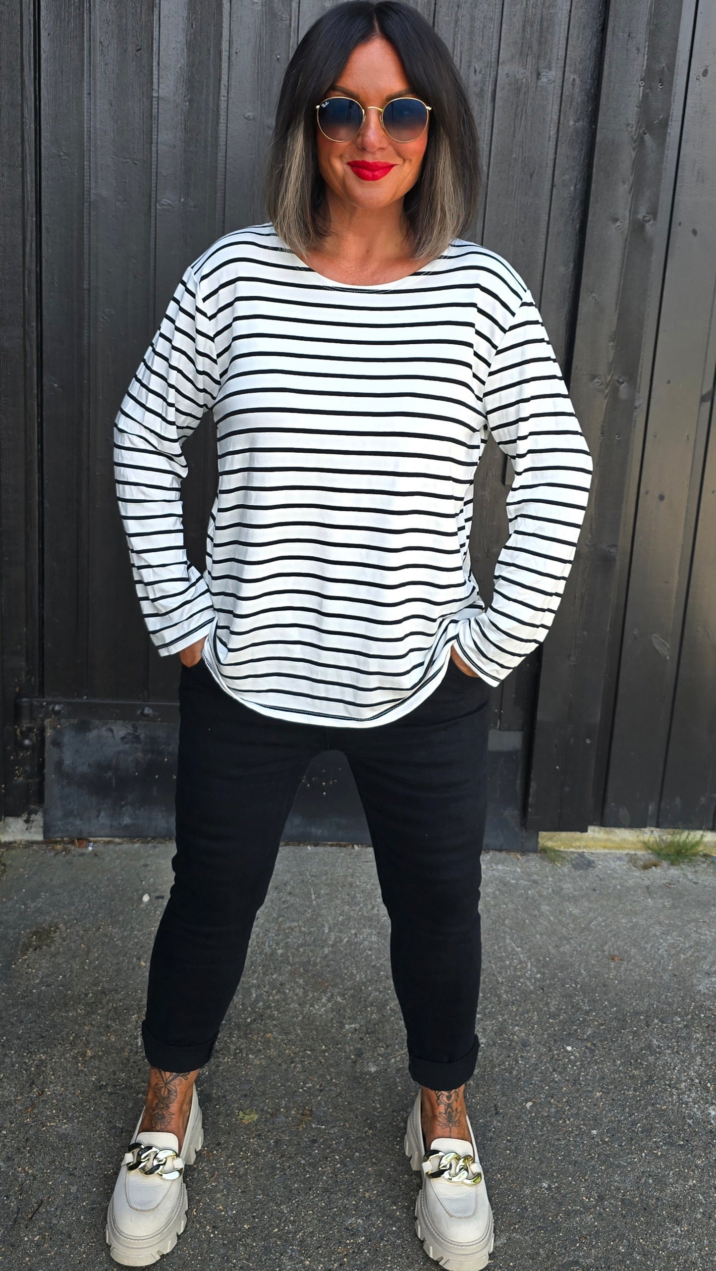 Enya topp med striper
