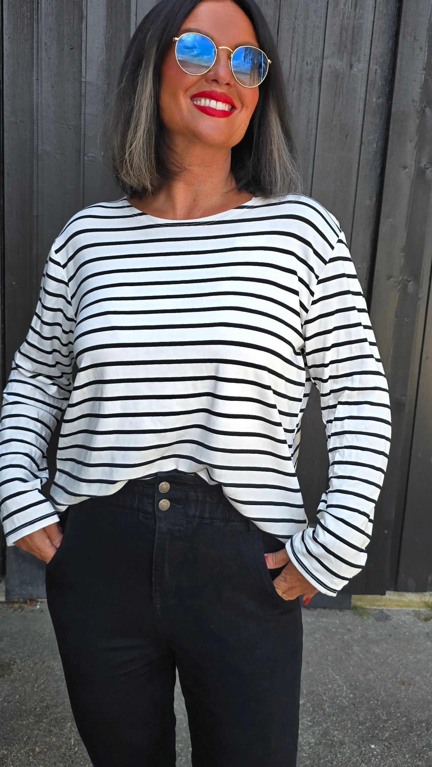 Enya topp med striper