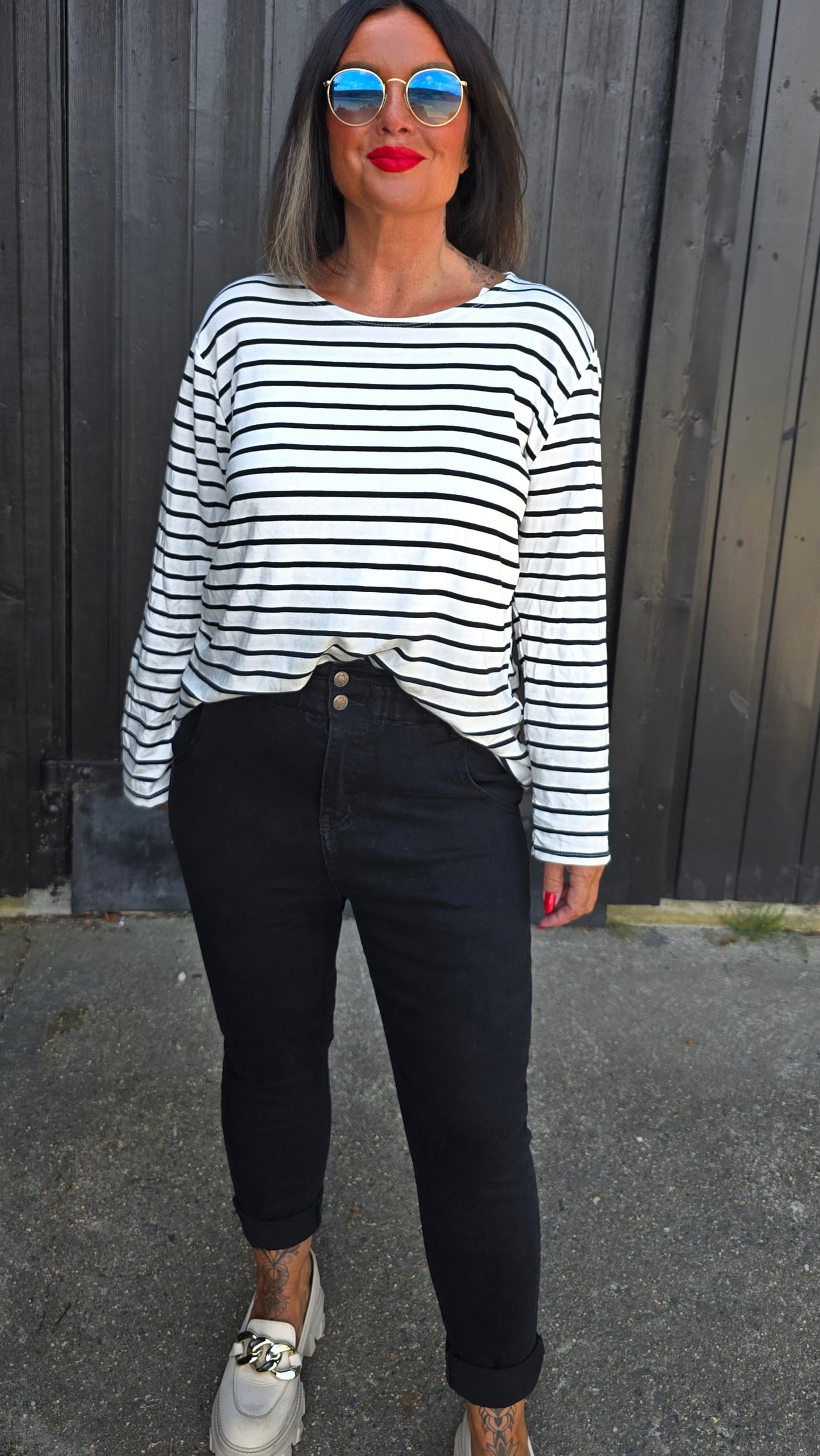 Enya topp med striper