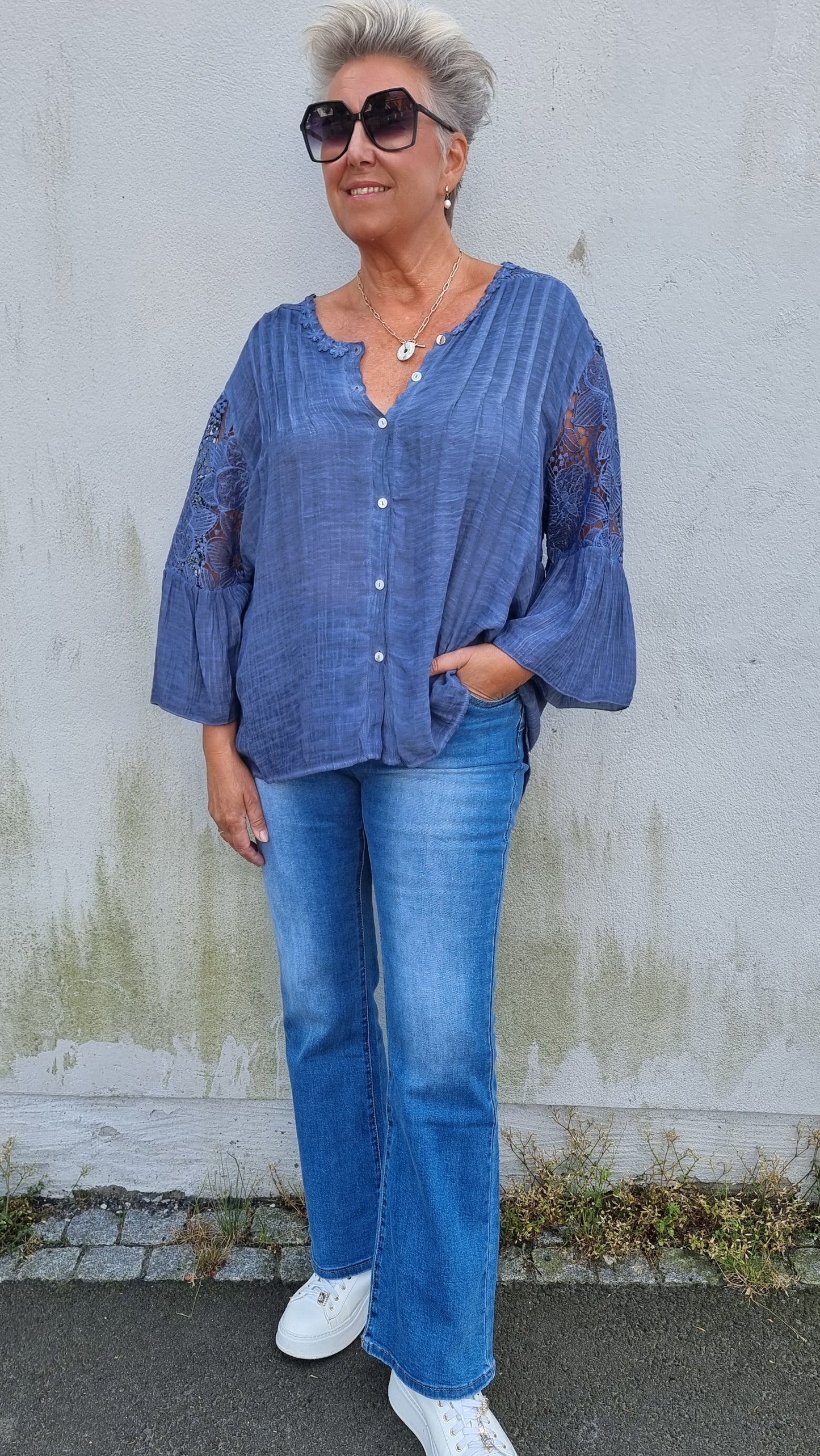 Nadja skjorte bluse blå