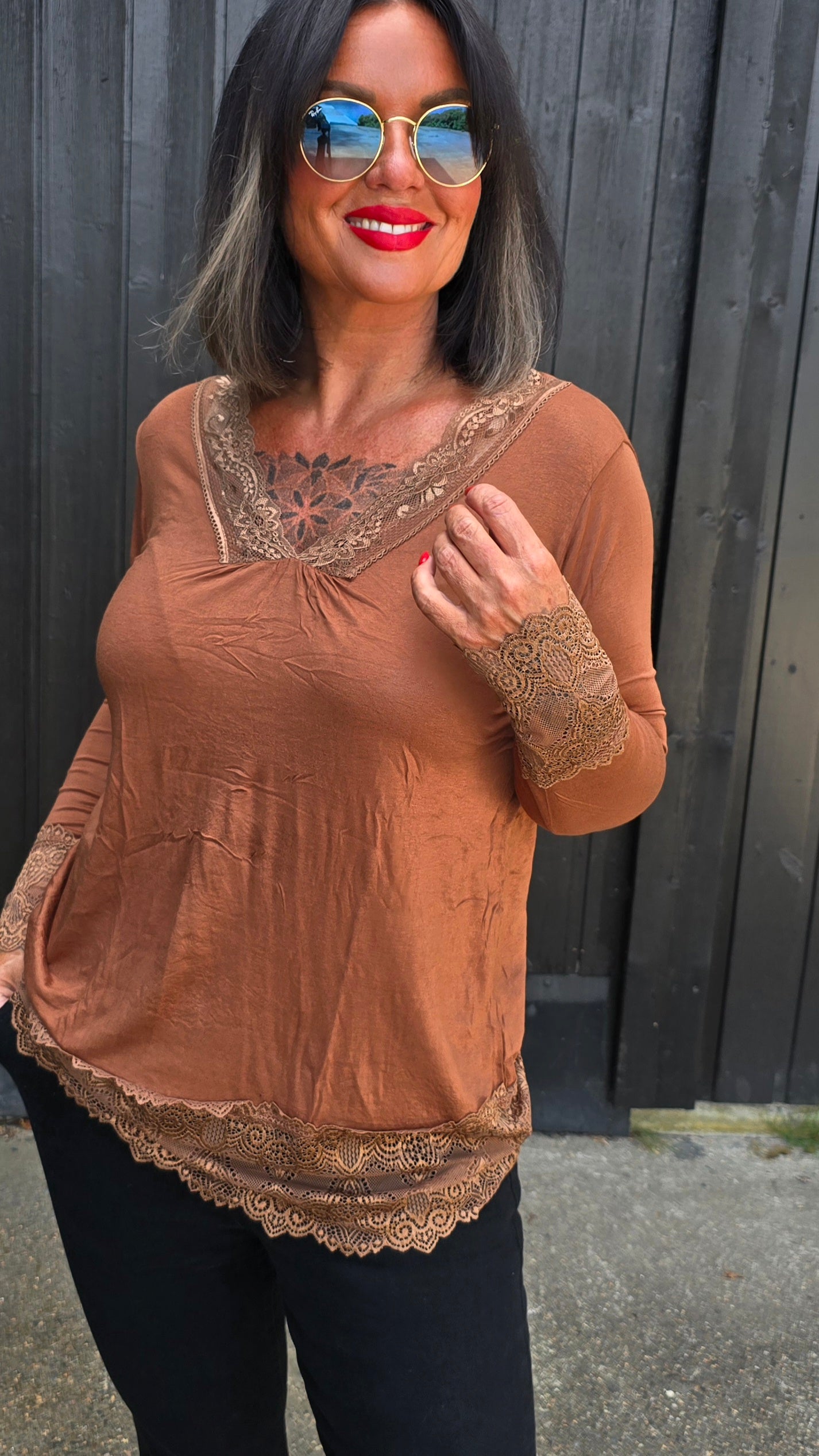 Vendela topp camel