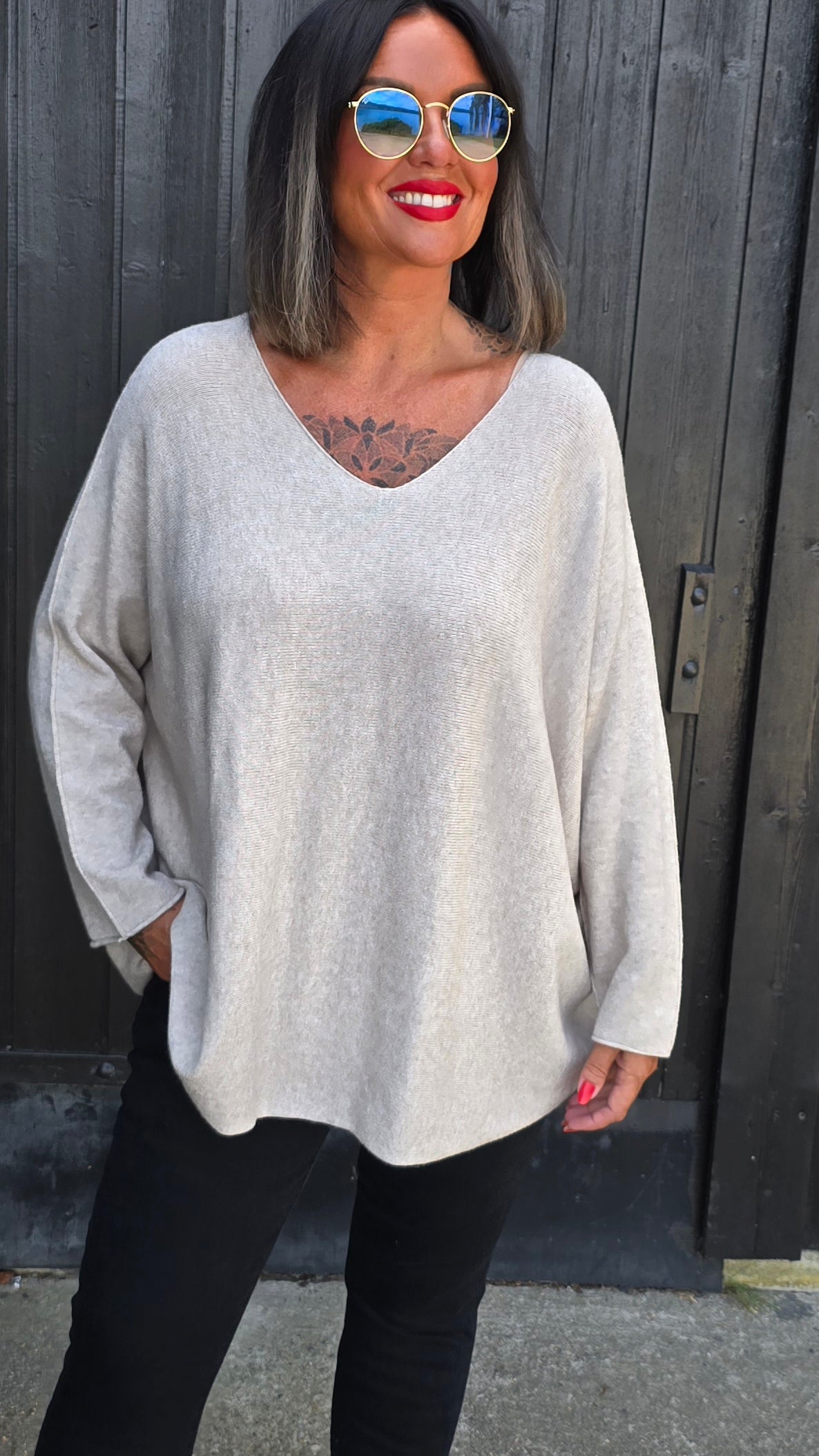 Malena genser beige