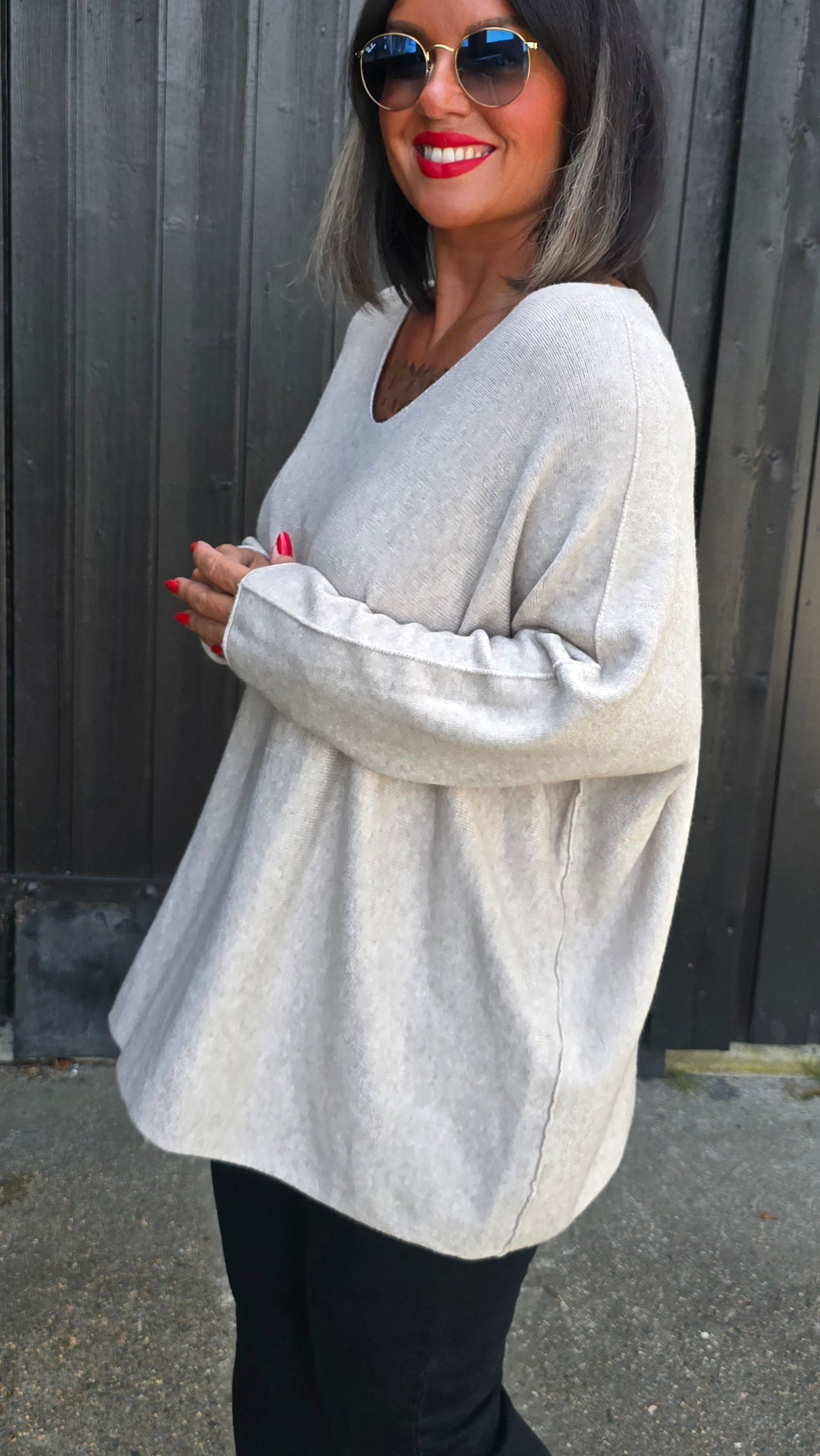 Malena genser beige