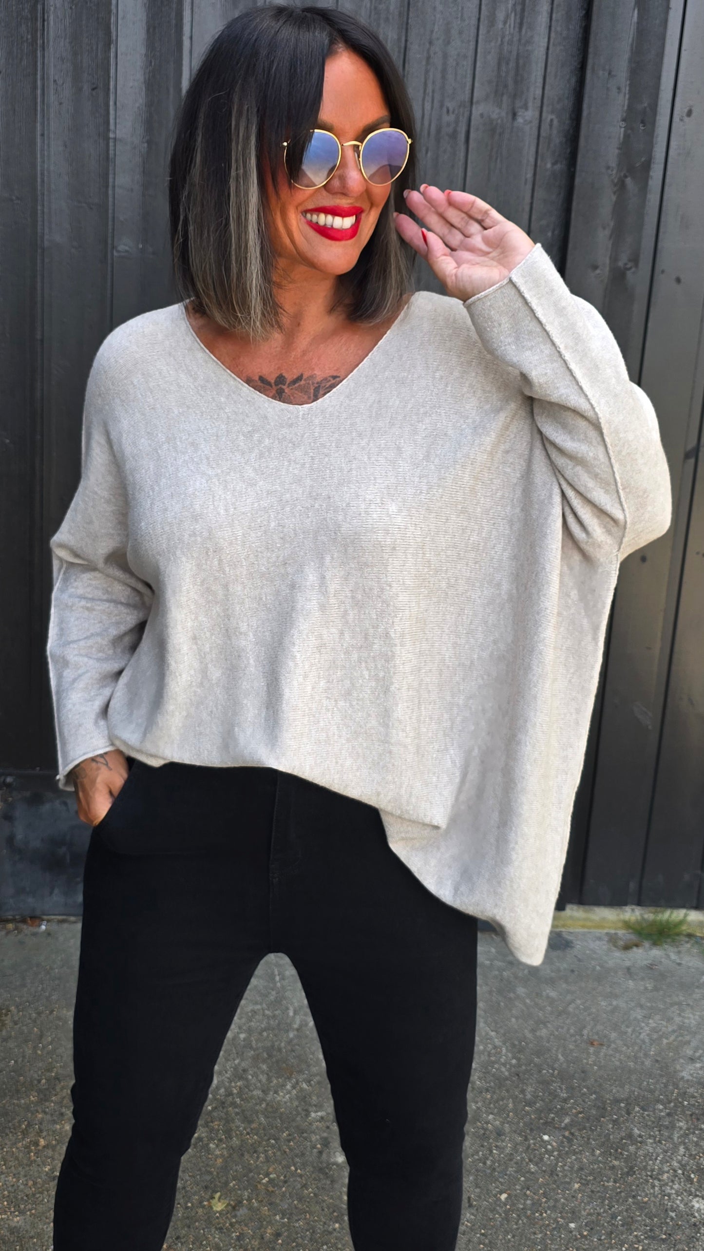 Malena genser beige