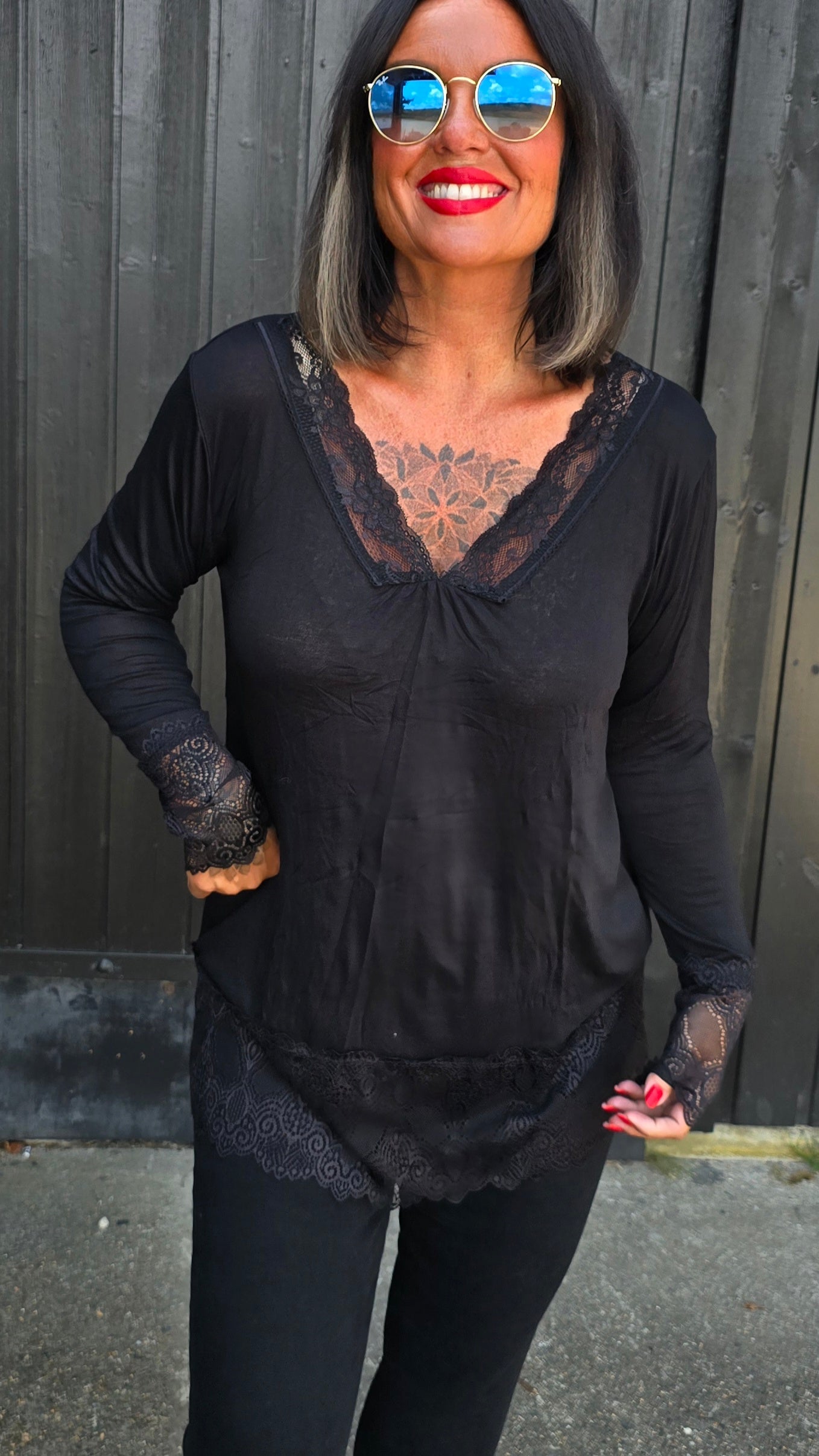 Vendela topp svart