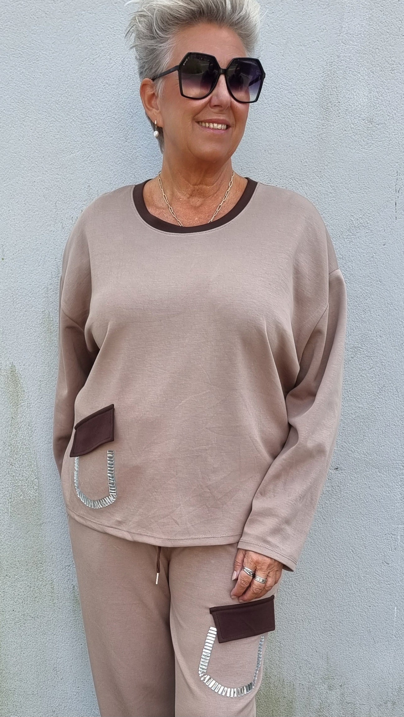 Randi genser brun-beige
