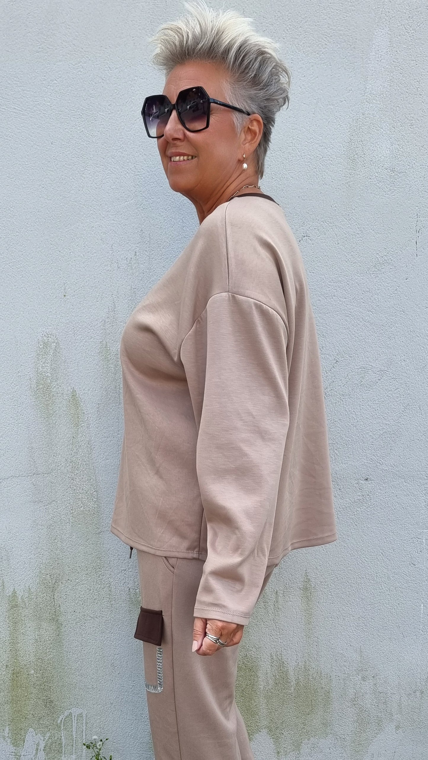 Randi genser brun-beige