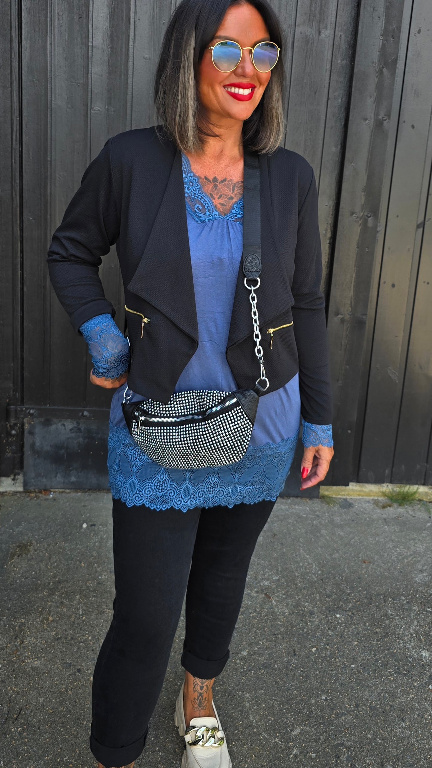Tracy veske med bling svart