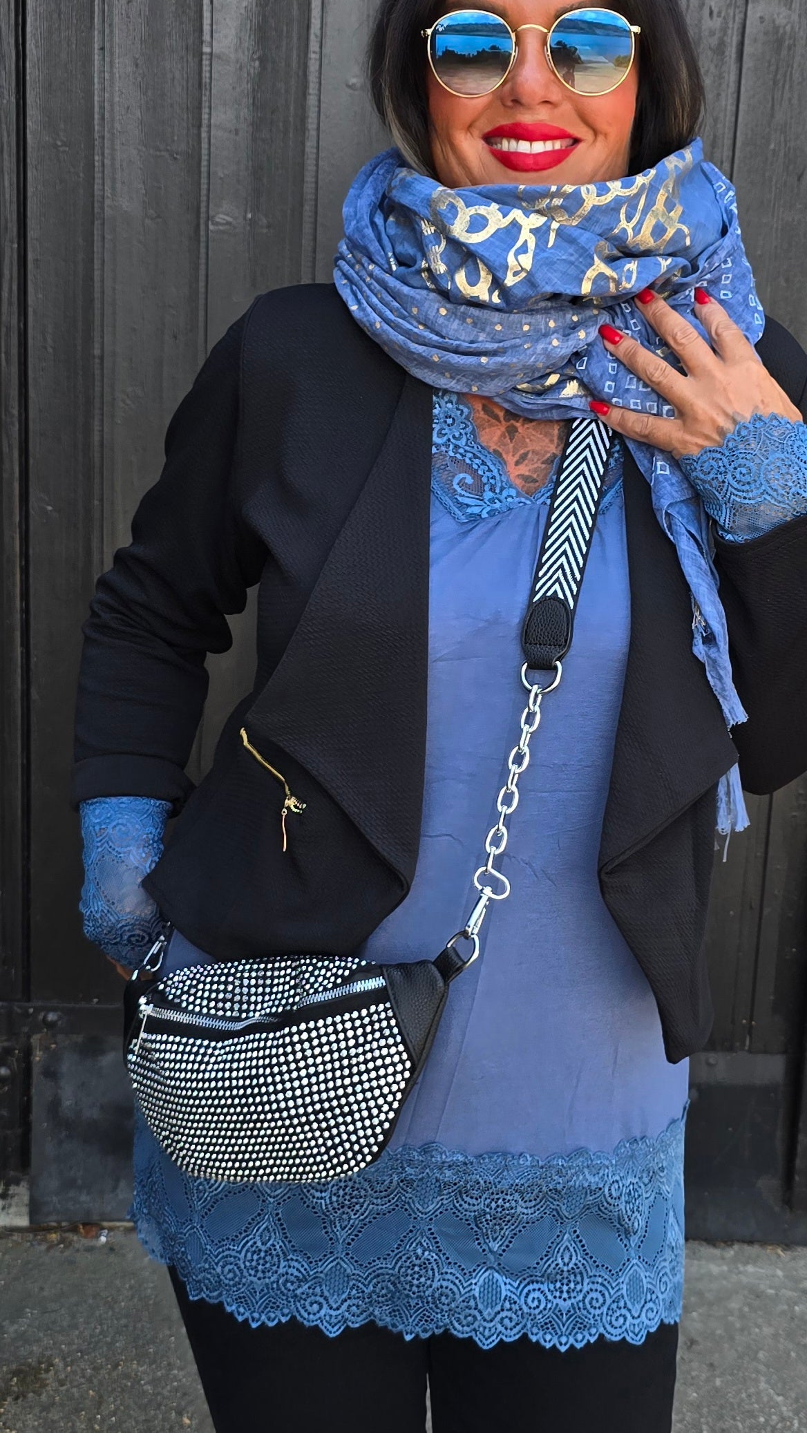 Tracy veske med bling svart