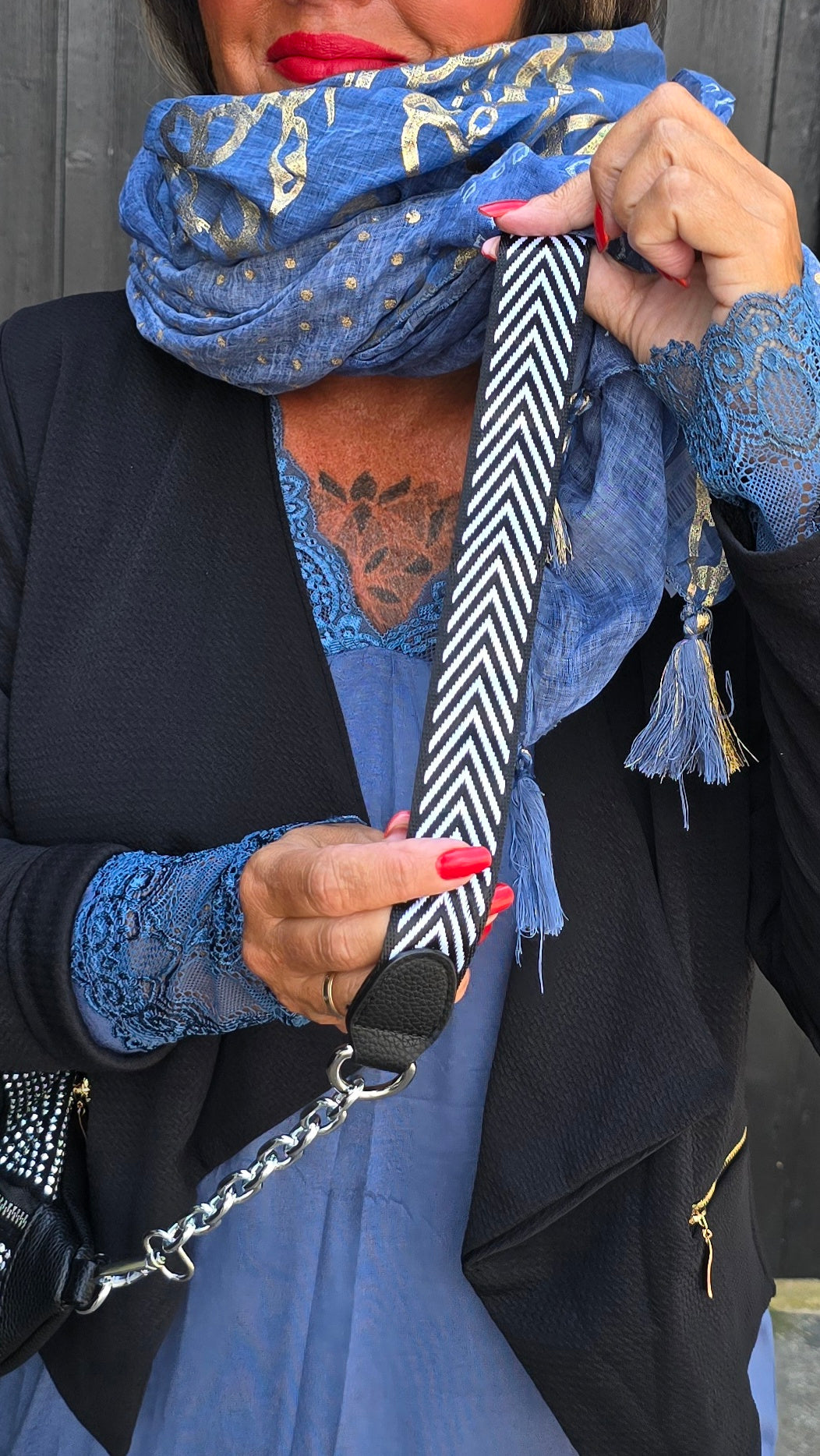Tracy veske med bling svart