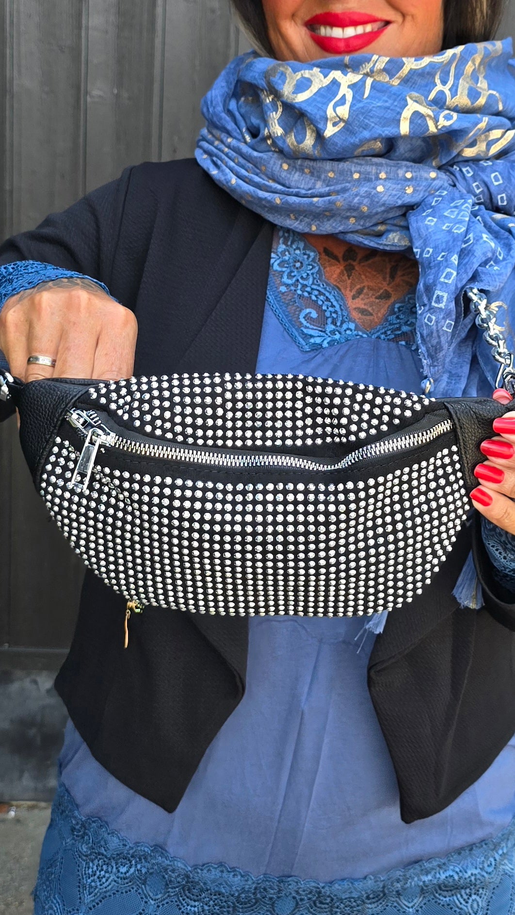 Tracy veske med bling svart