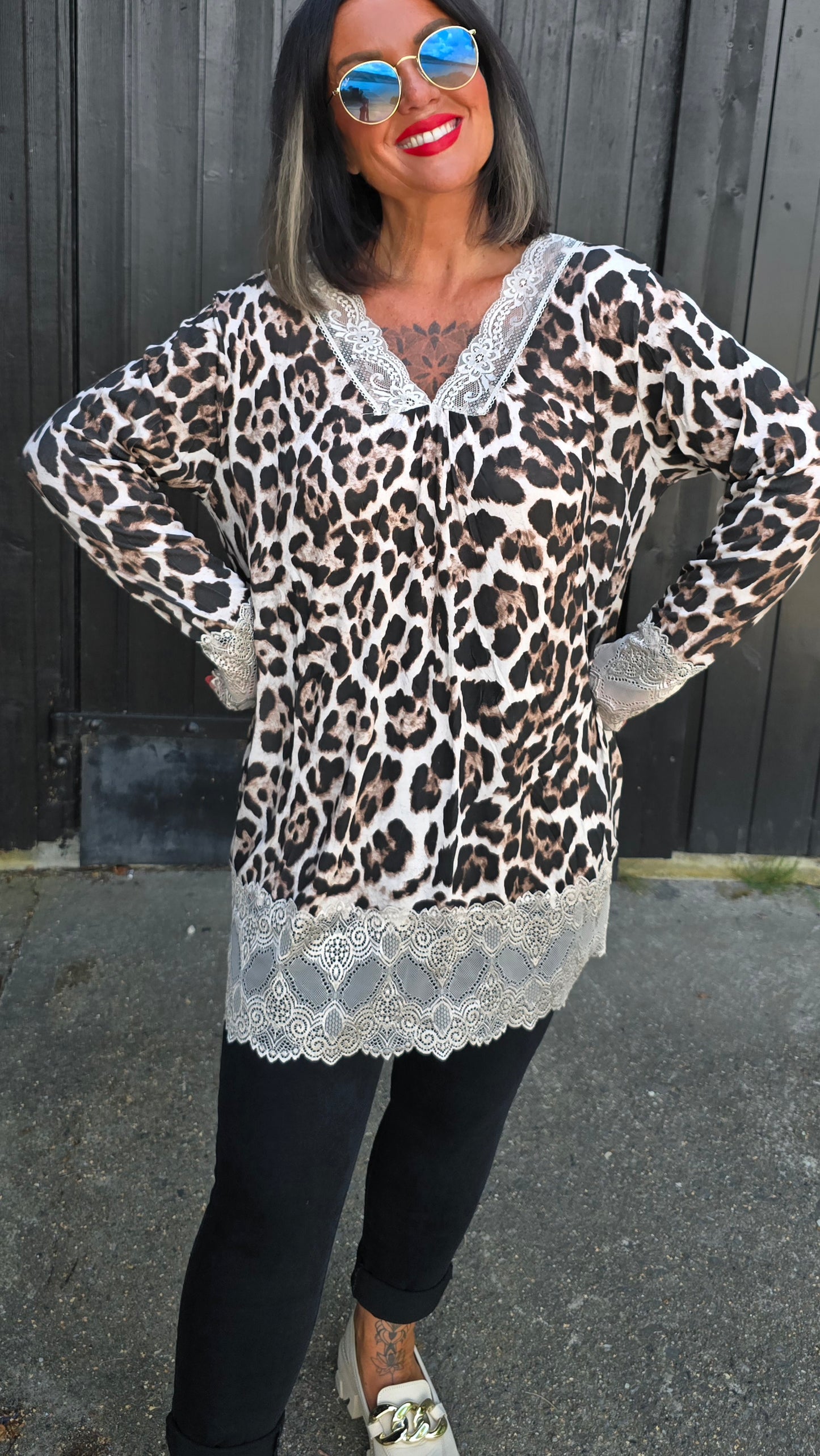 Frenchy topp leopard