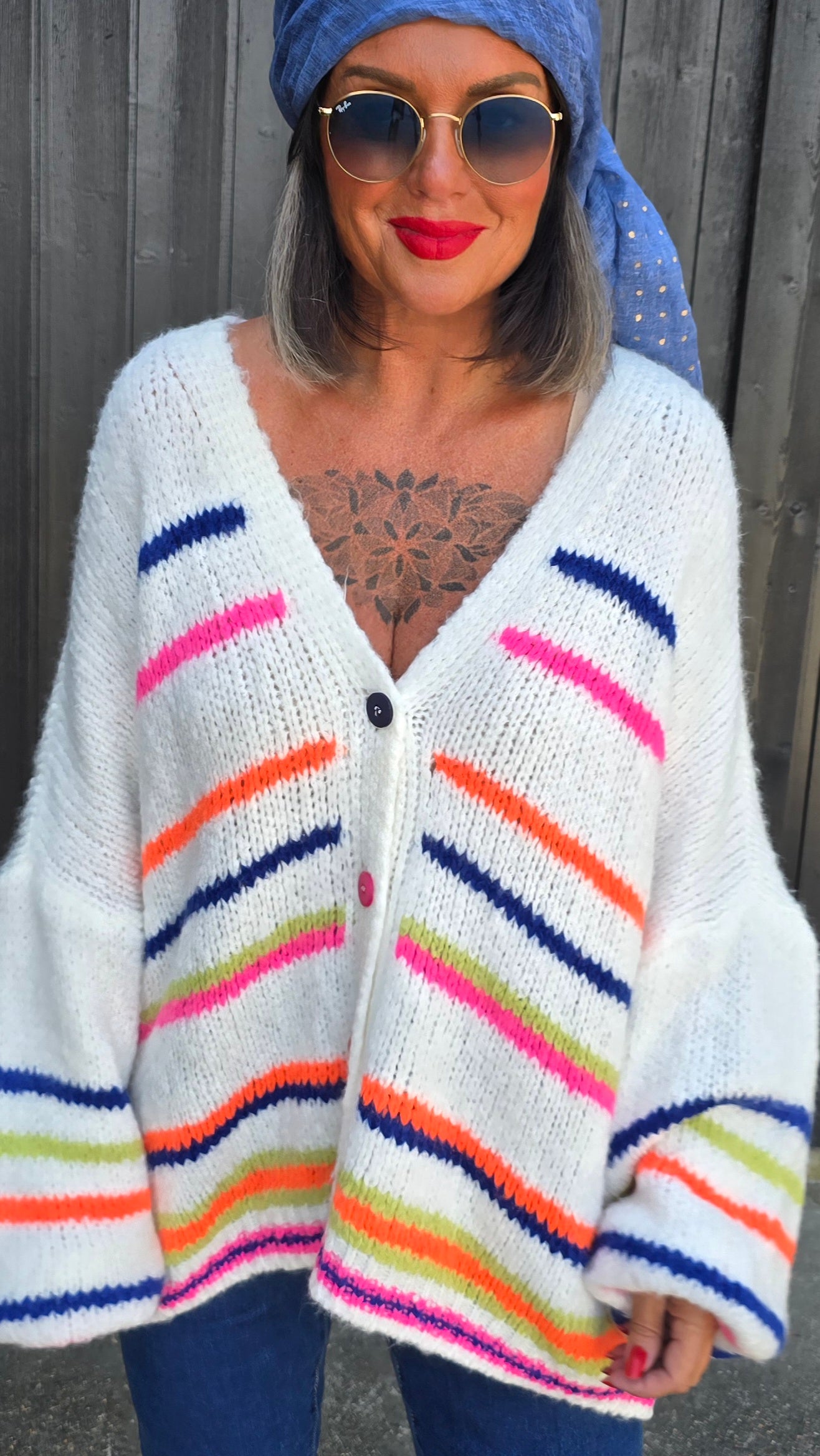 Miranda genser jakke creme