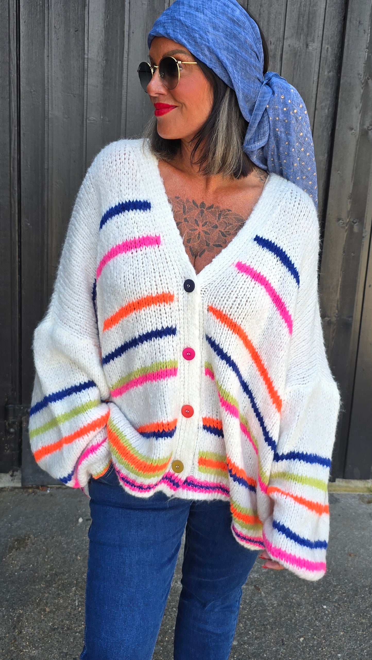 Miranda genser jakke creme
