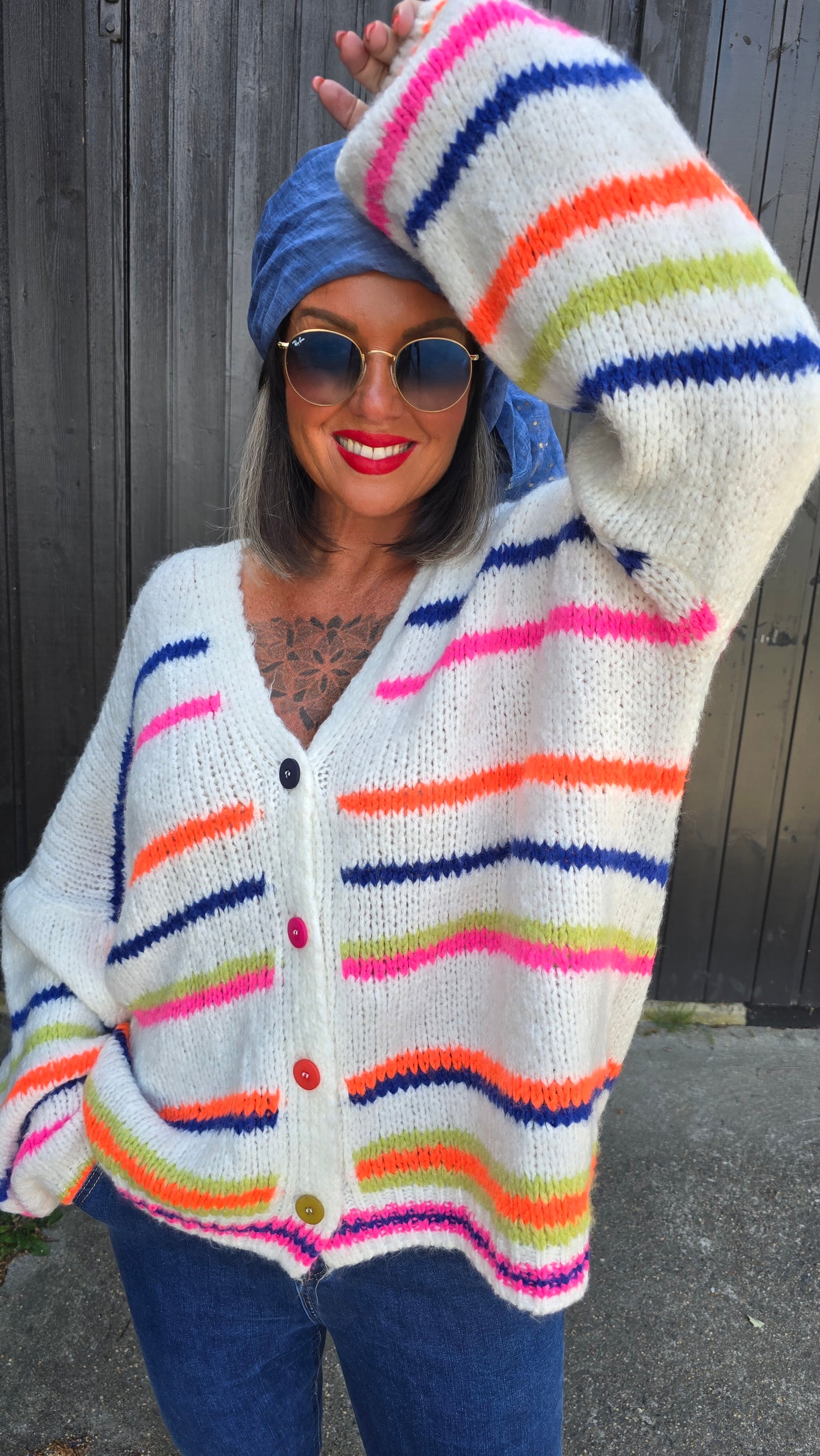 Miranda genser jakke creme