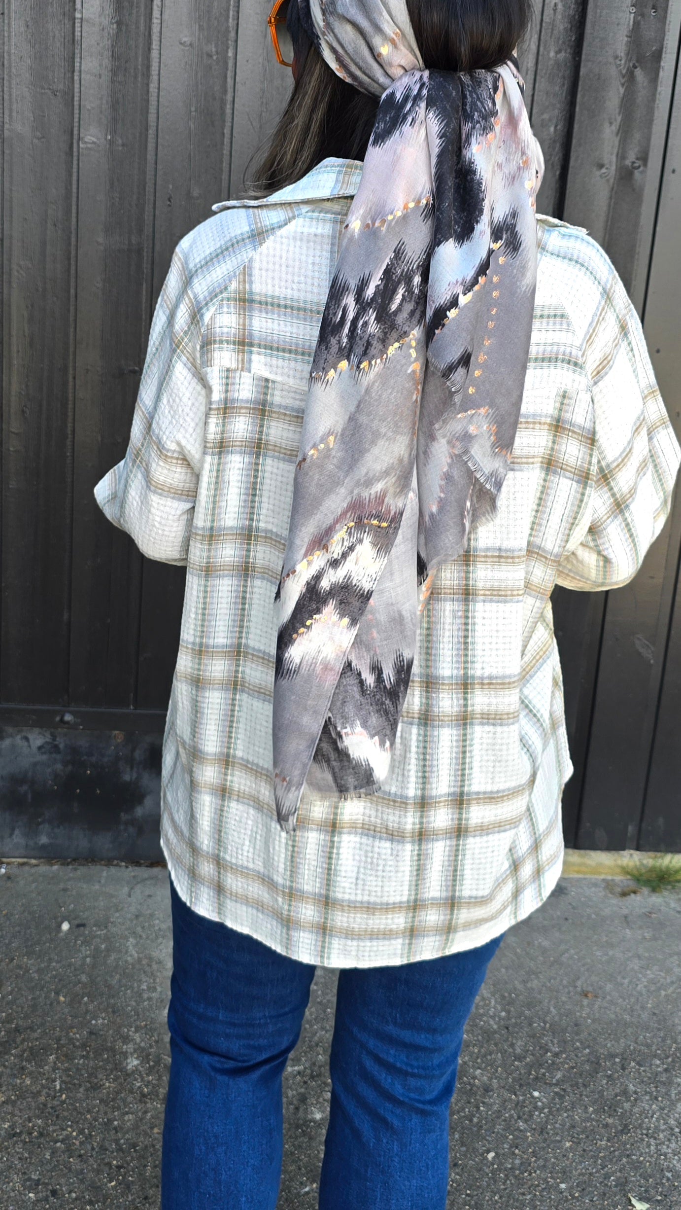 Lone bluse med ruter