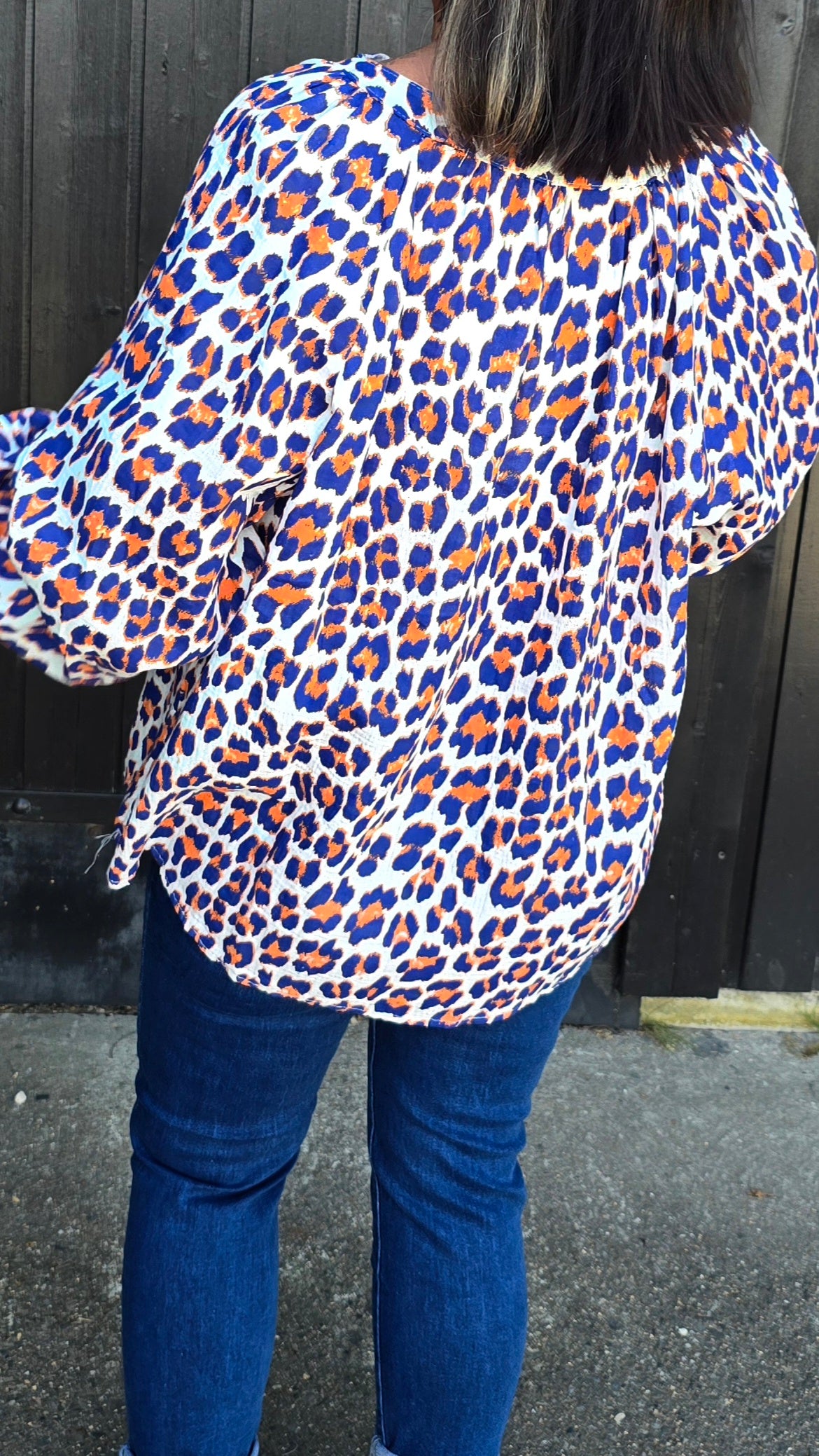 Bluse med leo print