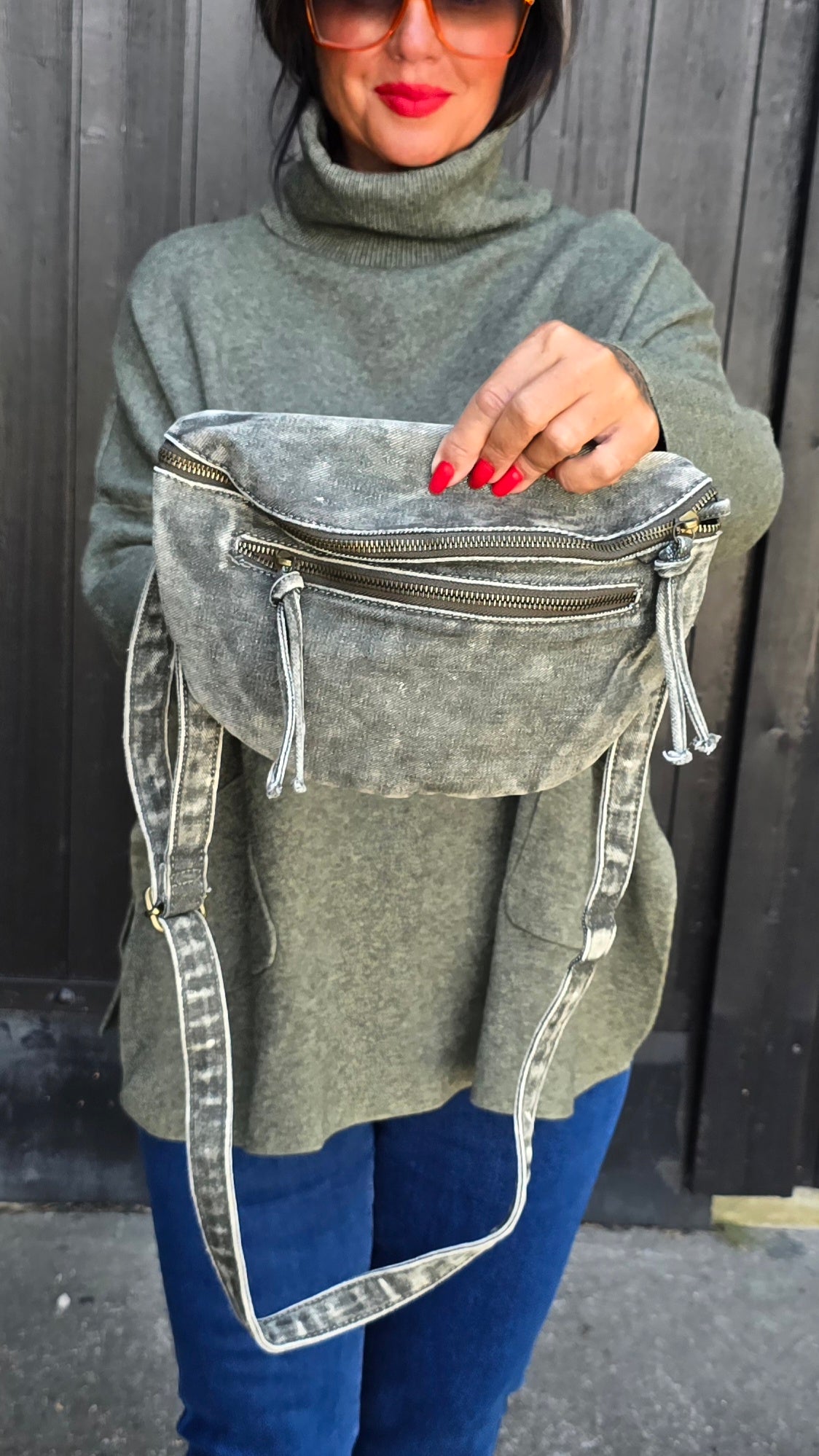 Wicky veske denim kaki