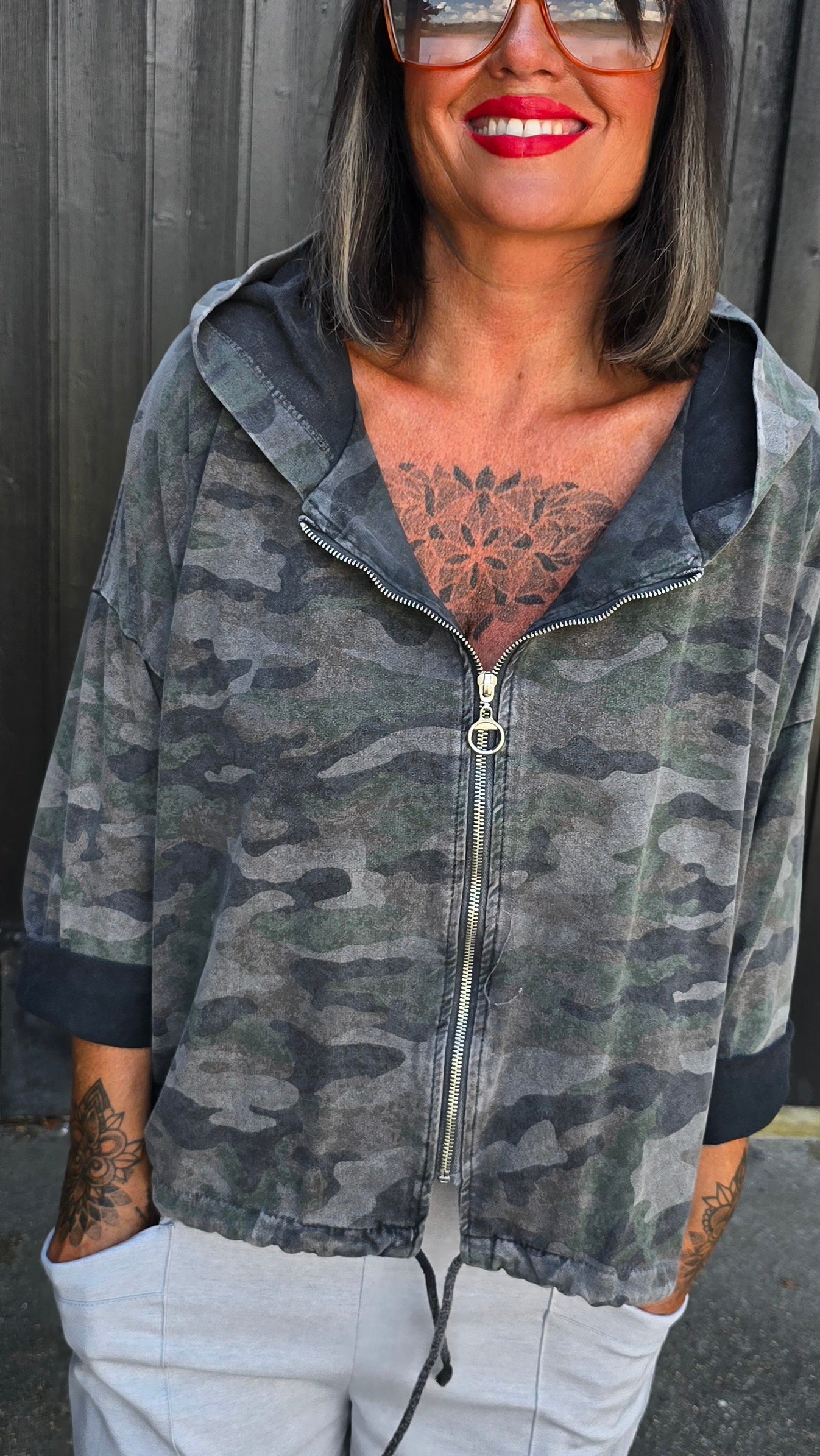Camo hette jakke