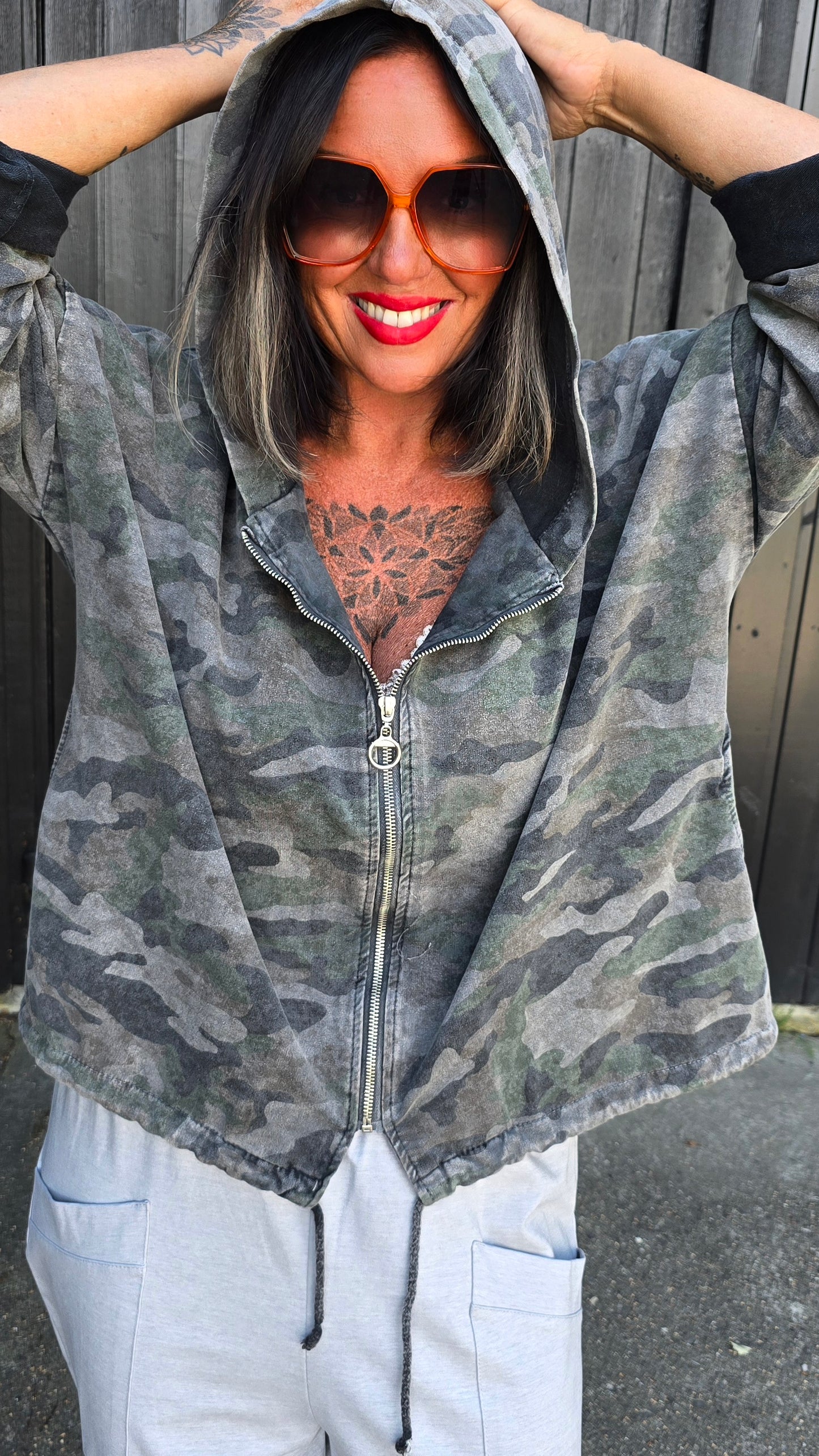 Camo hette jakke
