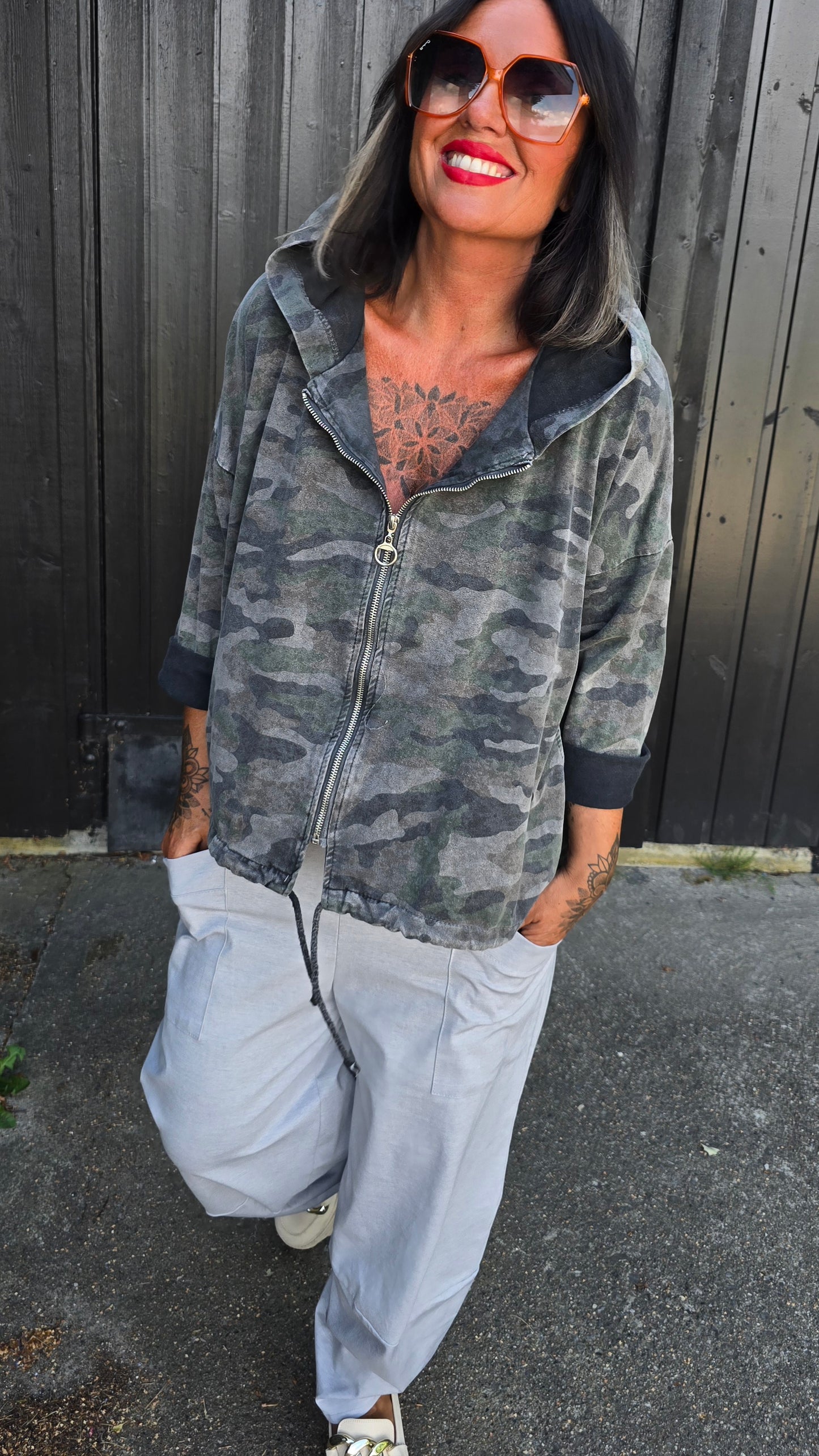 Camo hette jakke