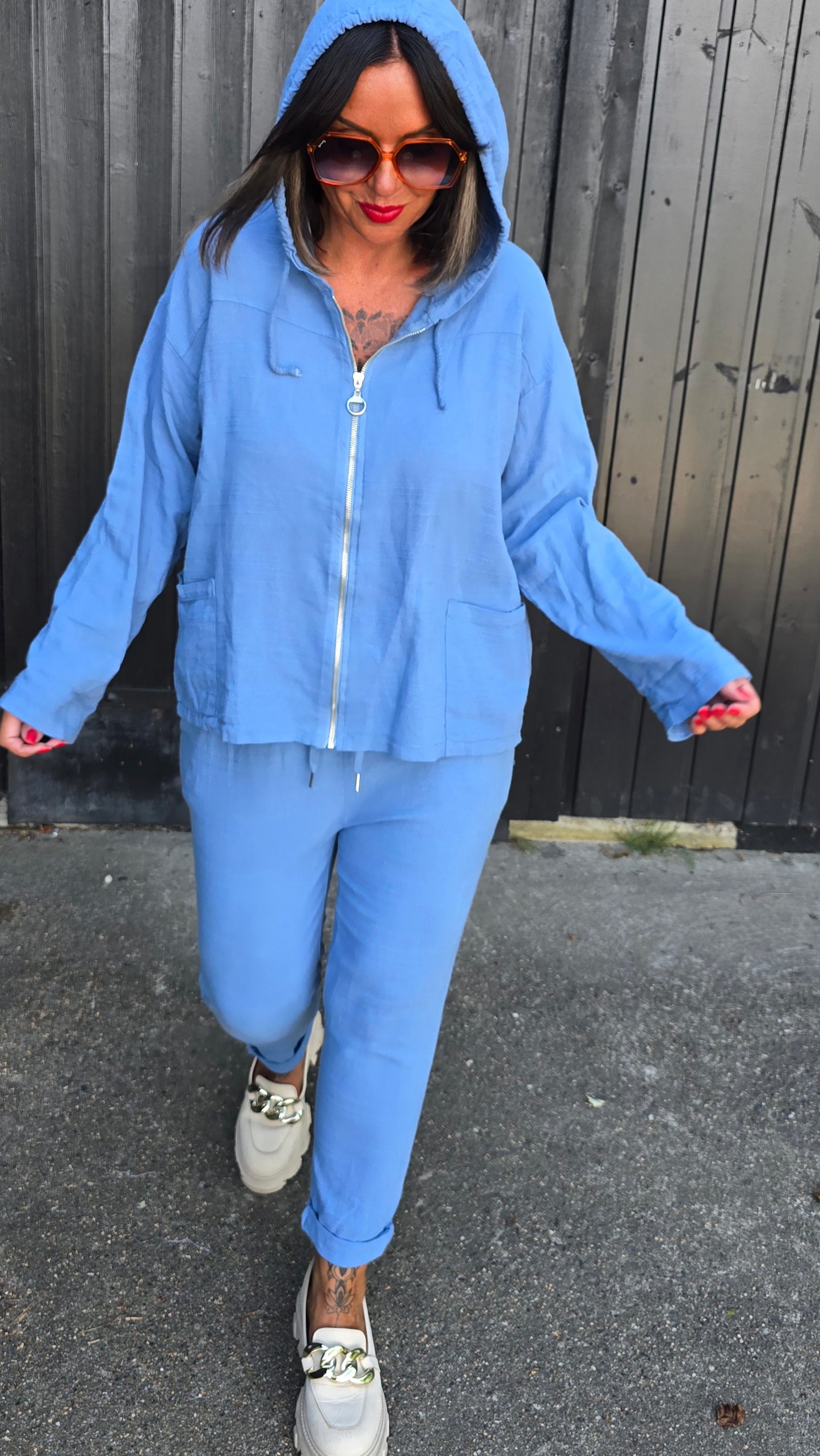 Beatrice hette jakke blå