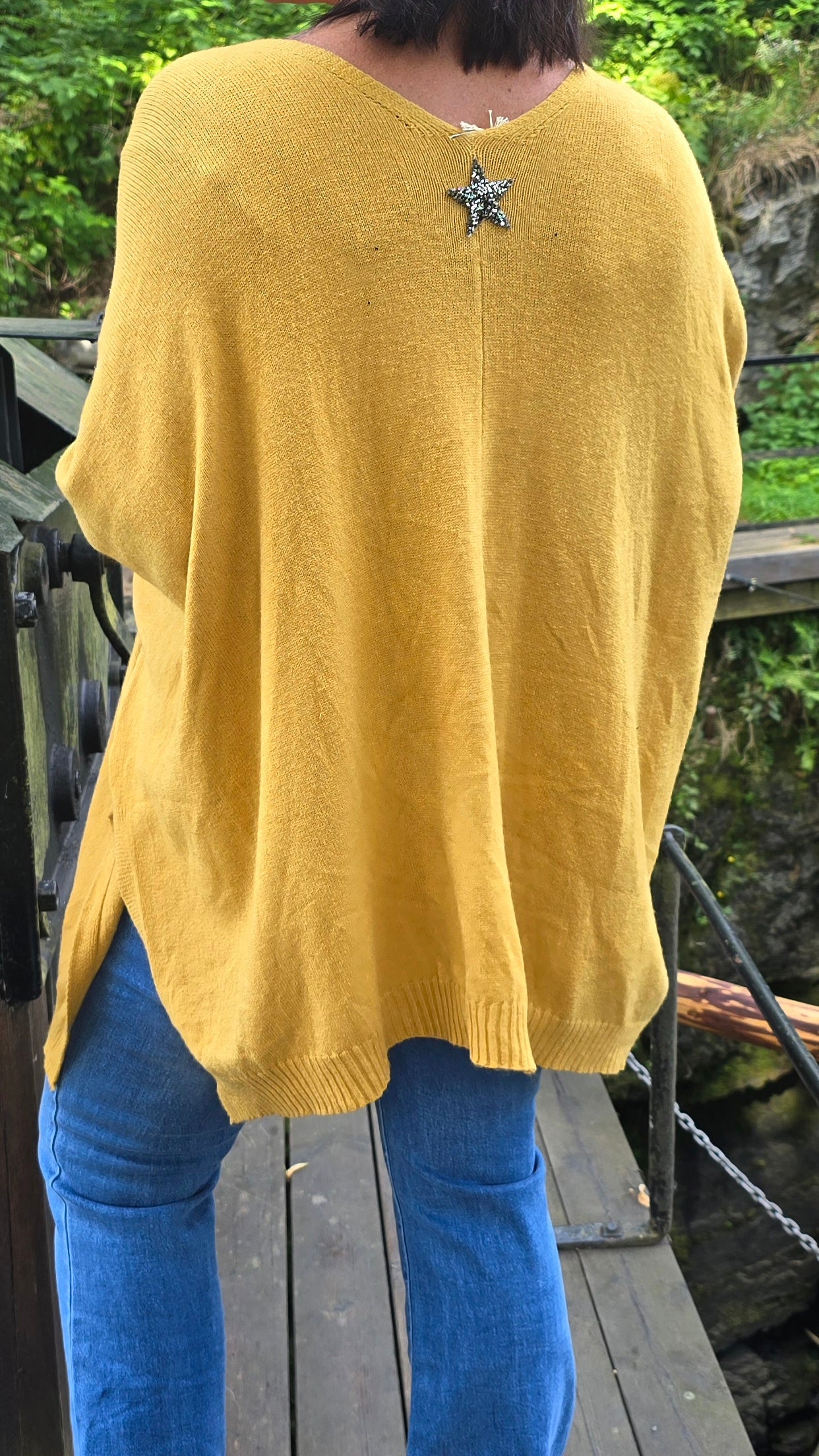 Enya genser jakke mustard