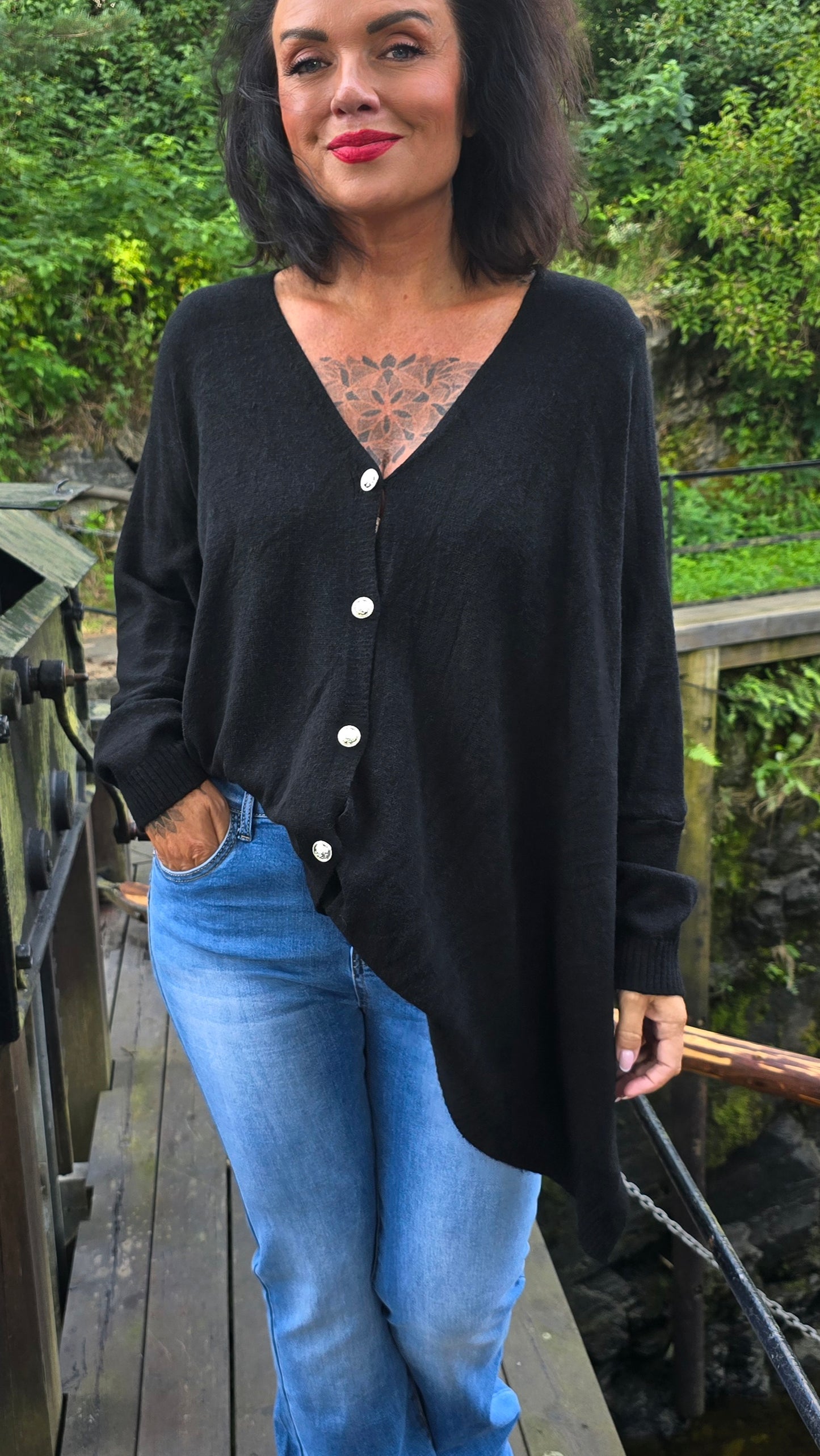 Enya genser jakke svart