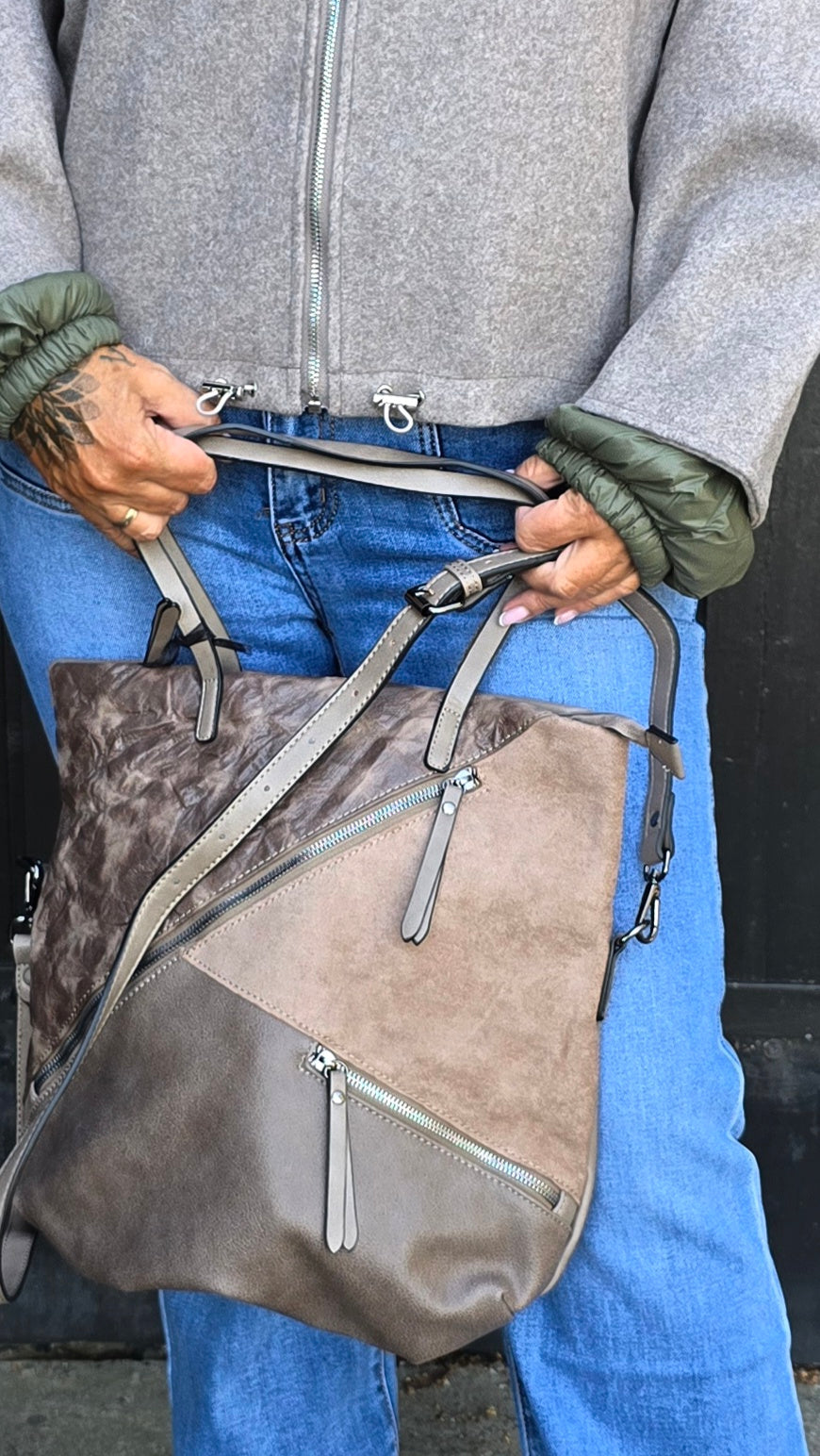 Laura veske taupe