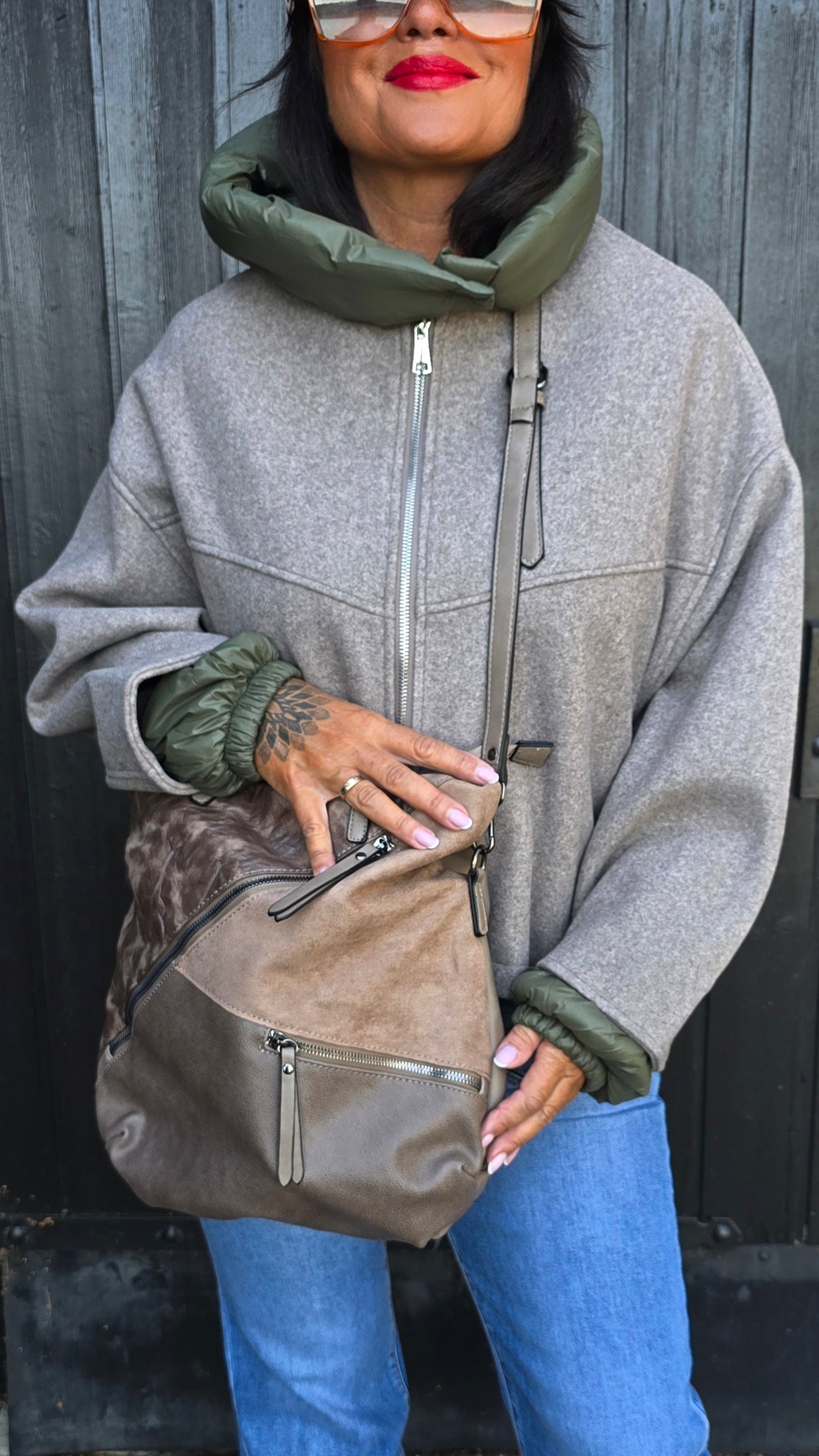 Laura veske taupe