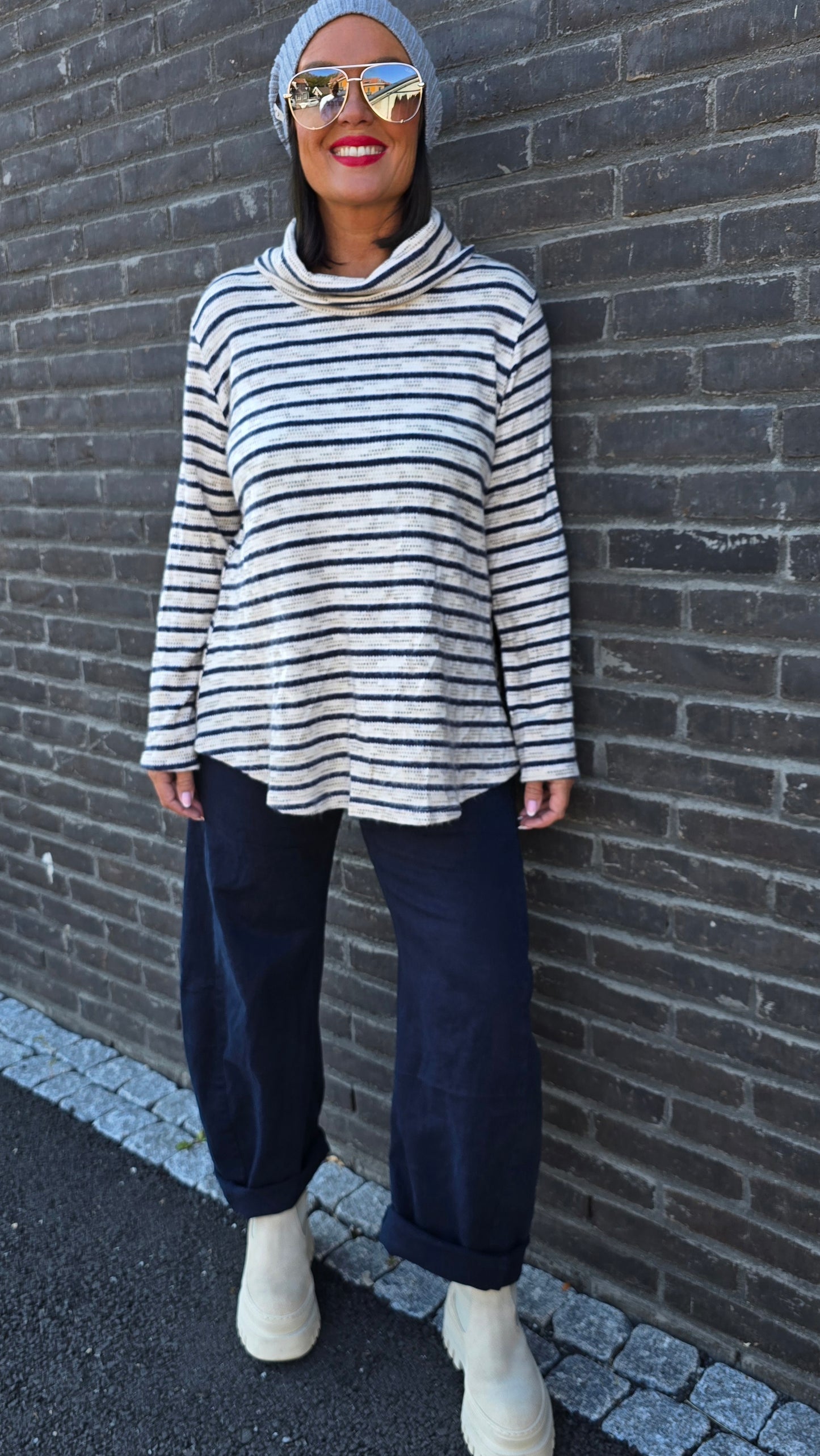 Annie turtleneck genser navy