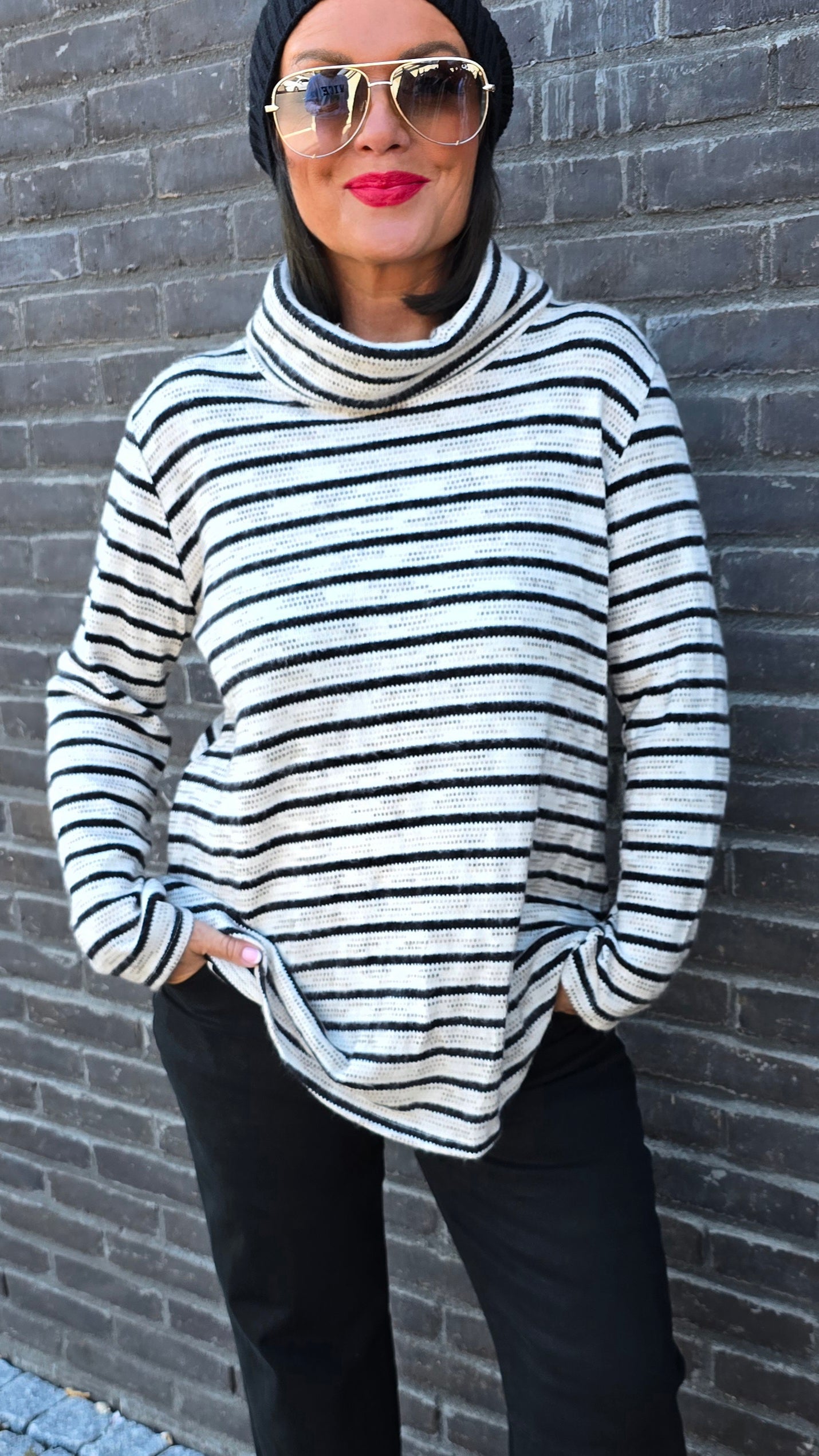 Annie turtleneck genser svart