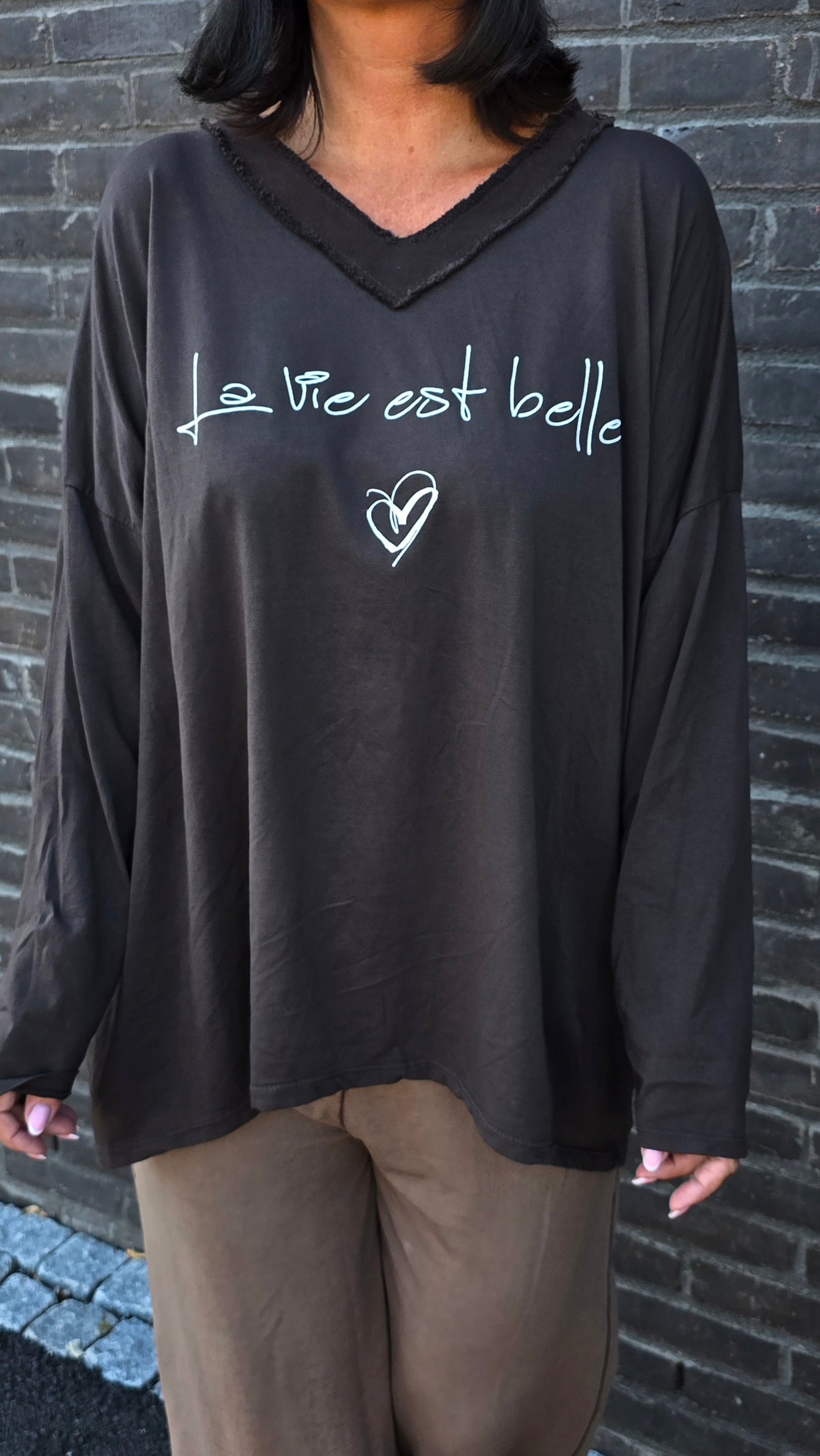 La vie topp mørk brun