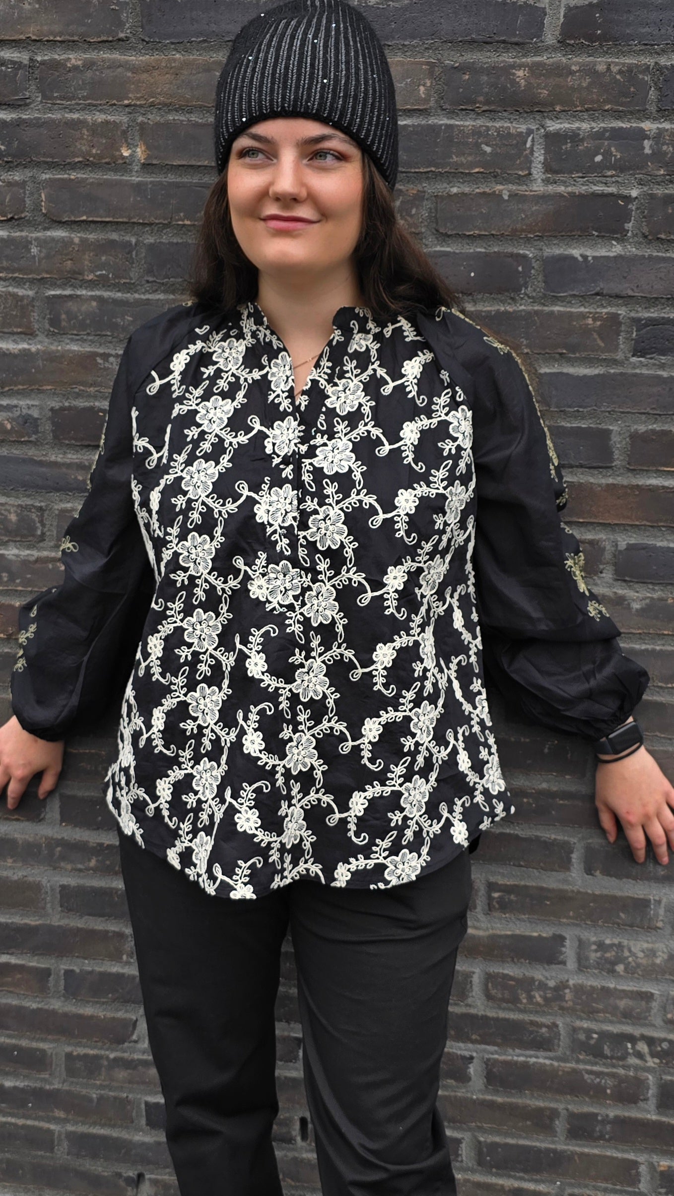 Chatarina bluse svart