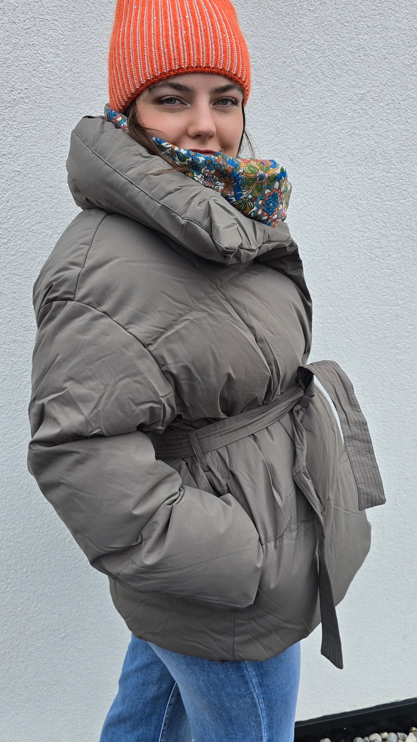 Alexandra jakke mørk taupe