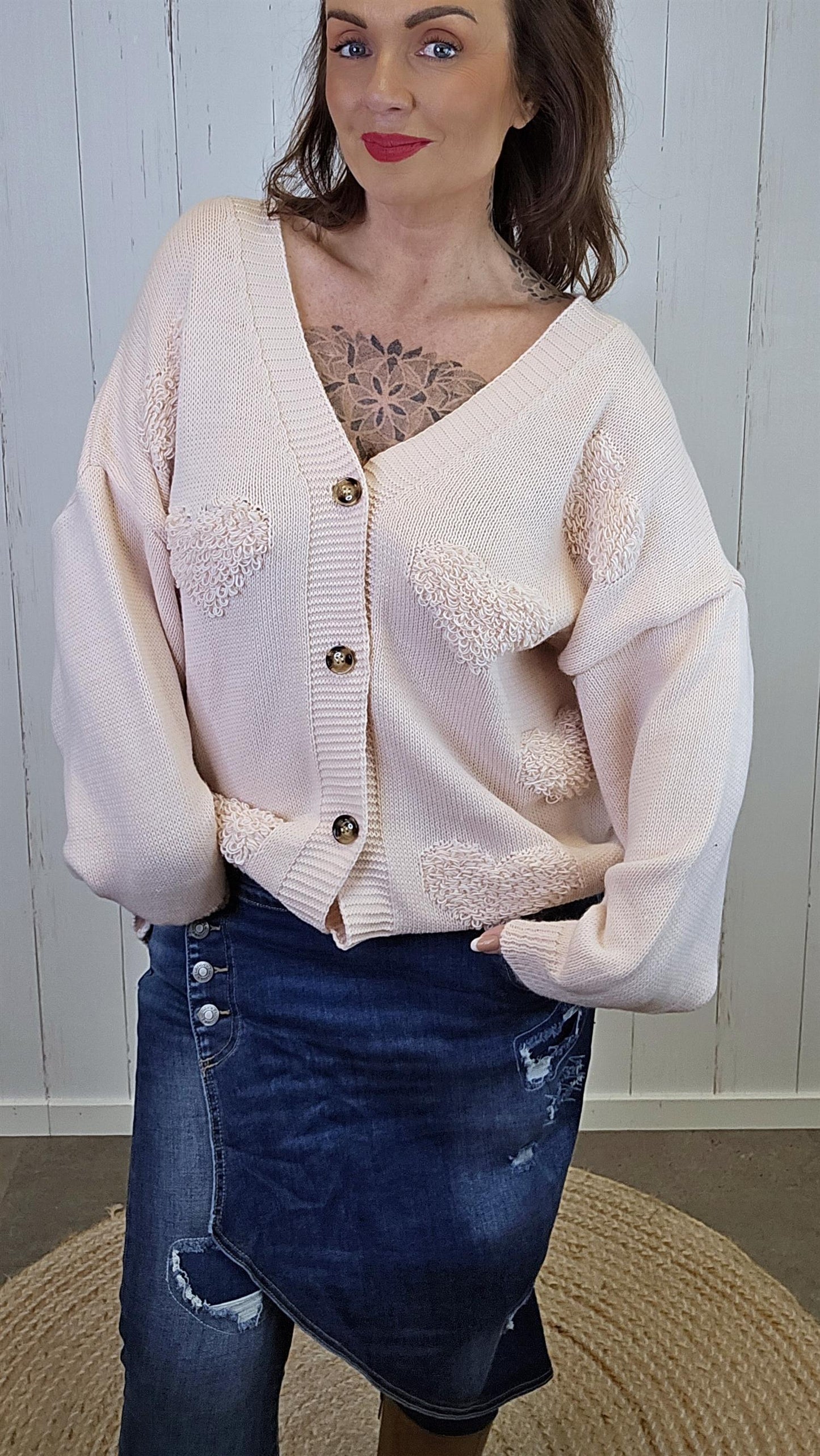Dalia Strikket Jakke Dus Rosa