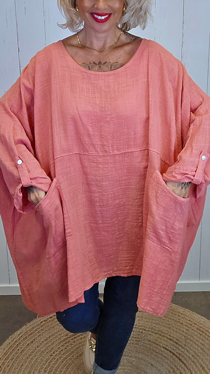 Melissa baggy topp brendt rosa