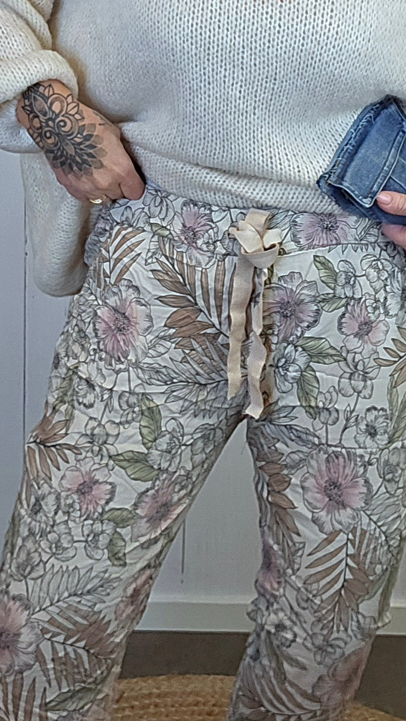 Sofie blomstemønstret bukse